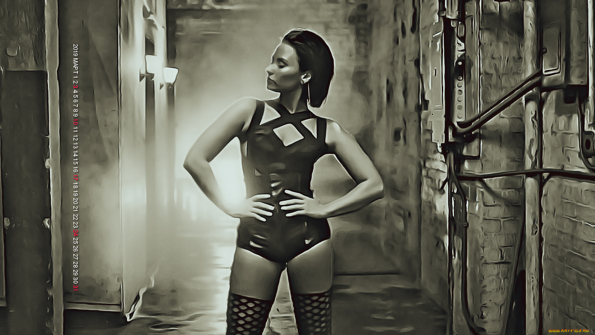 календари, компьютерный, дизайн, знаменитость, девушка