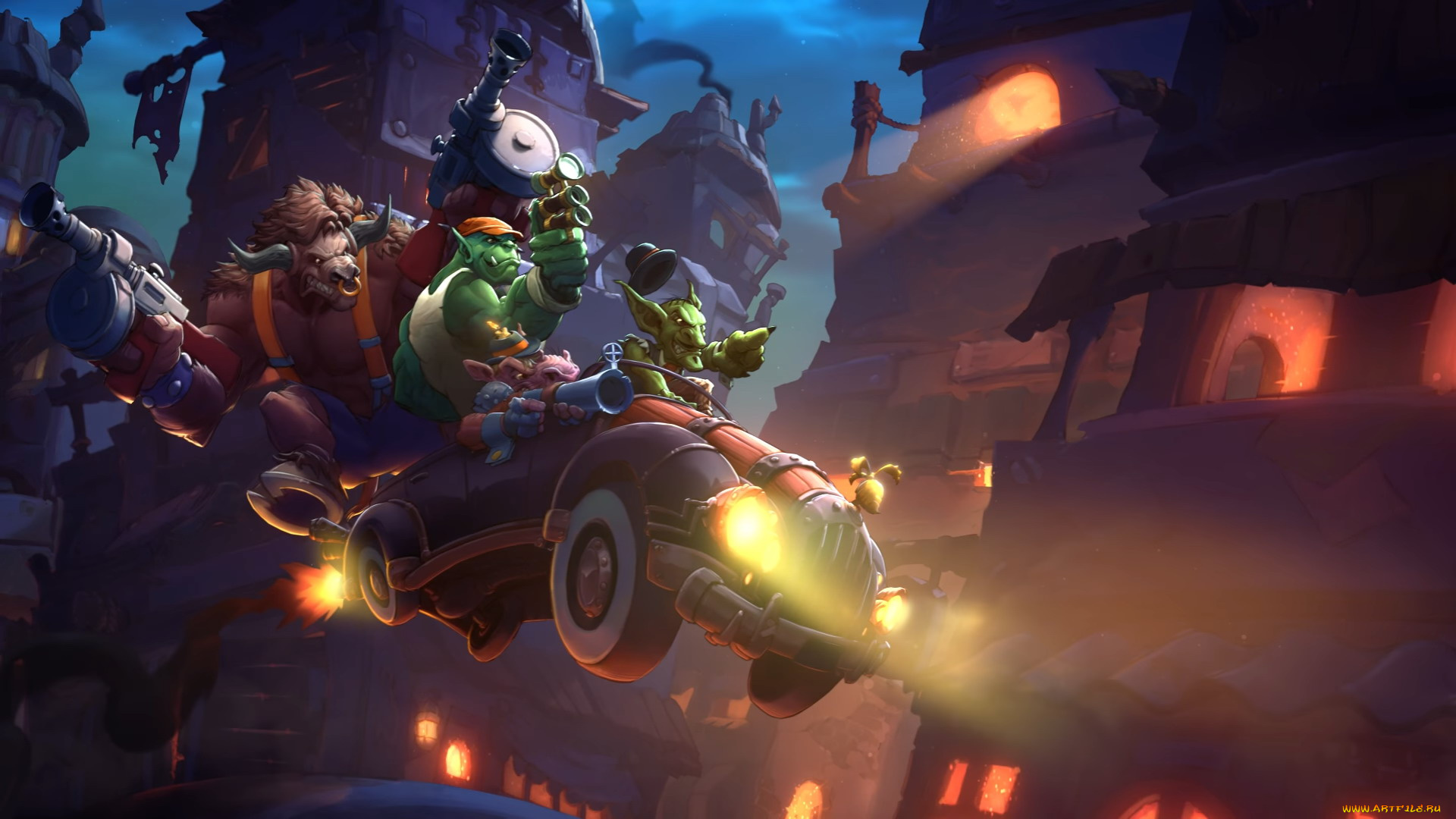 видео, игры, hearthstone, , heroes, of, warcraft, машина, существа, город, оружие