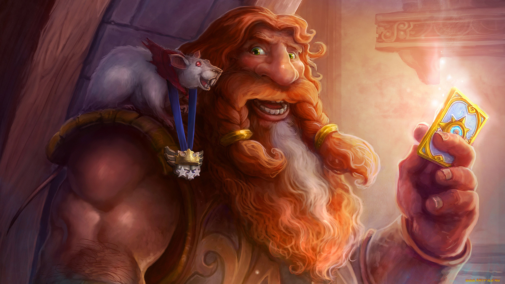 видео, игры, hearthstone, , heroes, of, warcraft, медальон, крыса, карта, гном