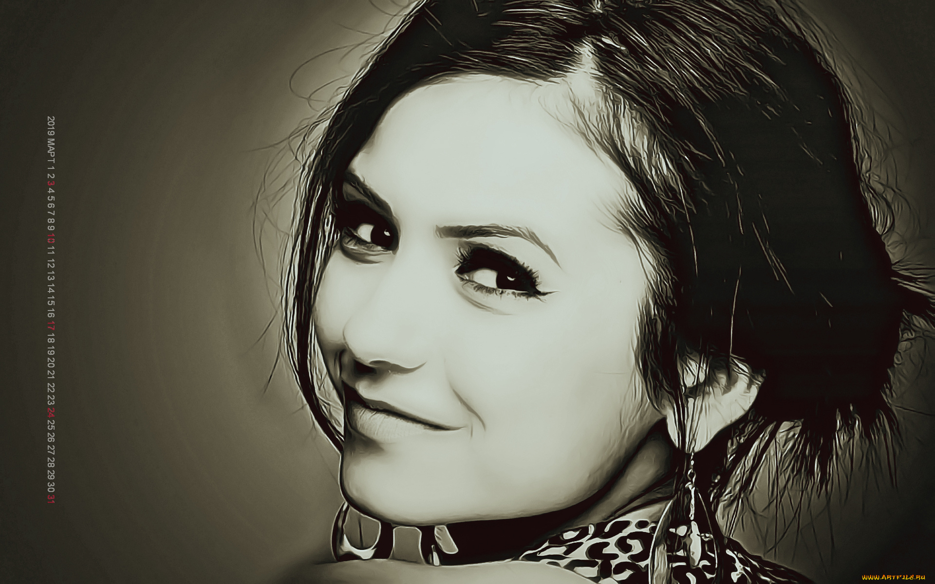 календари, компьютерный, дизайн, актриса, девушка, лицо