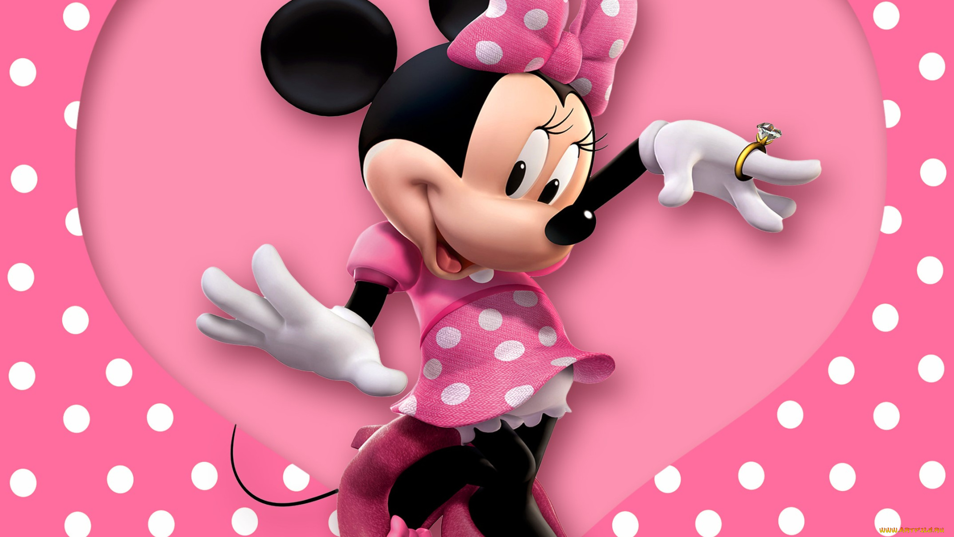 мультфильмы, disney, минни, мышь, платье, бант, каблуки, кольцо