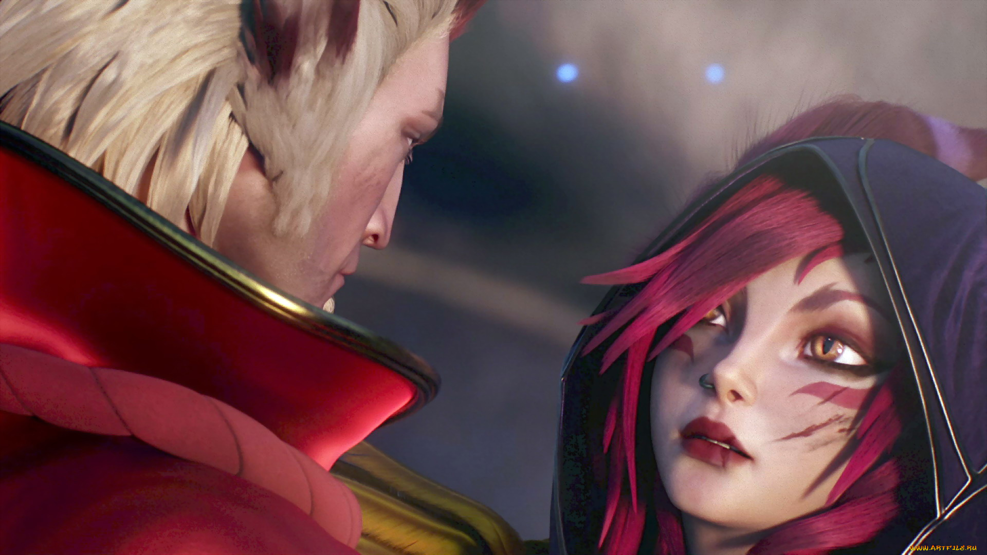 видео, игры, league, of, legends, rakan, xayah, лица, разговор