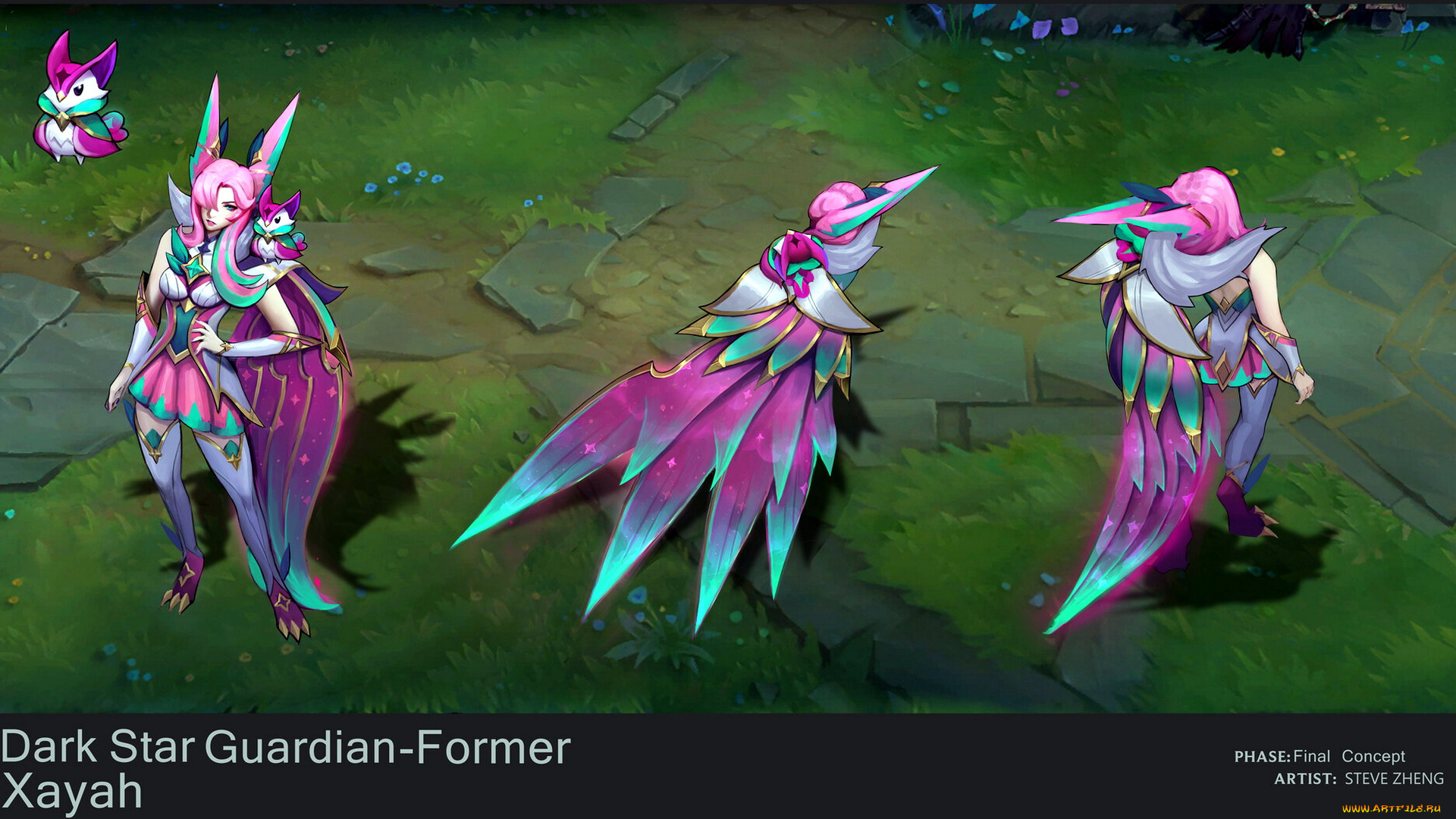 видео, игры, league, of, legends, xayah, костюм, птица