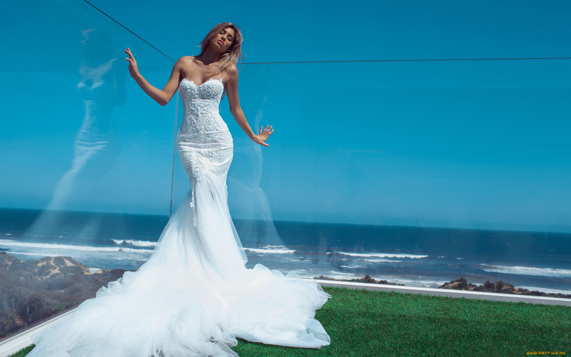 belle, lucia, девушки, belle, lucia, платье, белый, свадьба, невеста, девушка, модель, блондинка, поза, взгляд, красотка, стройная, сексуальная, флирт, фигура, макияж, причёска