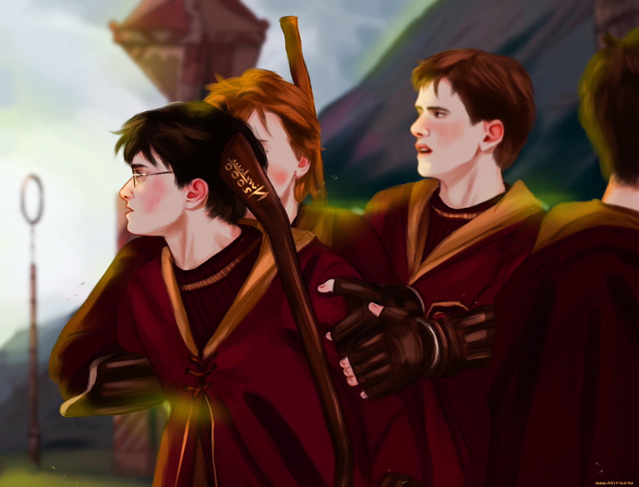 рисованное, кино, , мультфильмы, гарри, поттер, команда, форма, квиддич