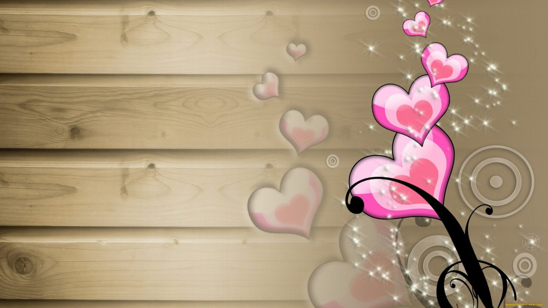 векторная, графика, сердечки, , hearts, сердечки, круги