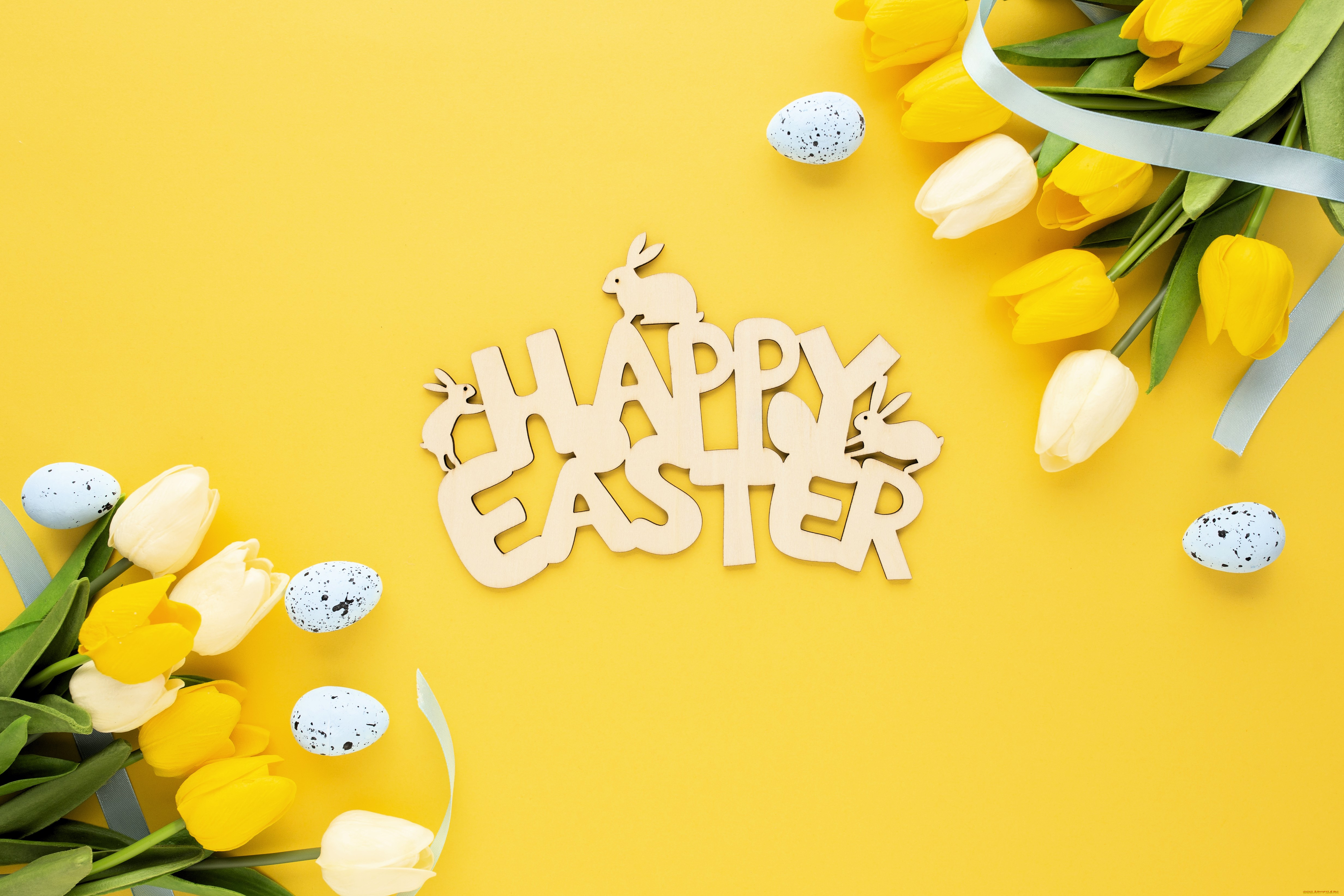 праздничные, пасха, поздравление, тюльпаны, яйца