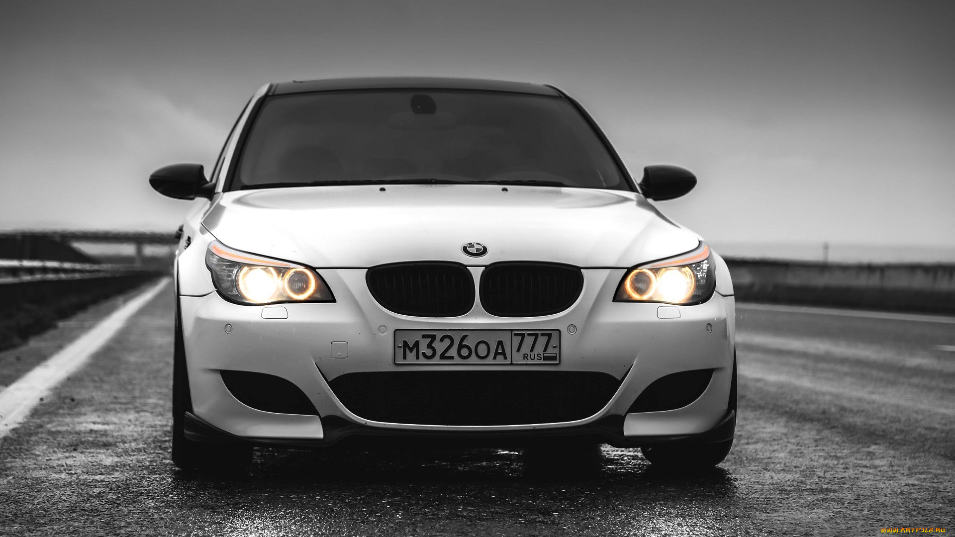 bmw, e60, автомобили, bmw, белый, дорога