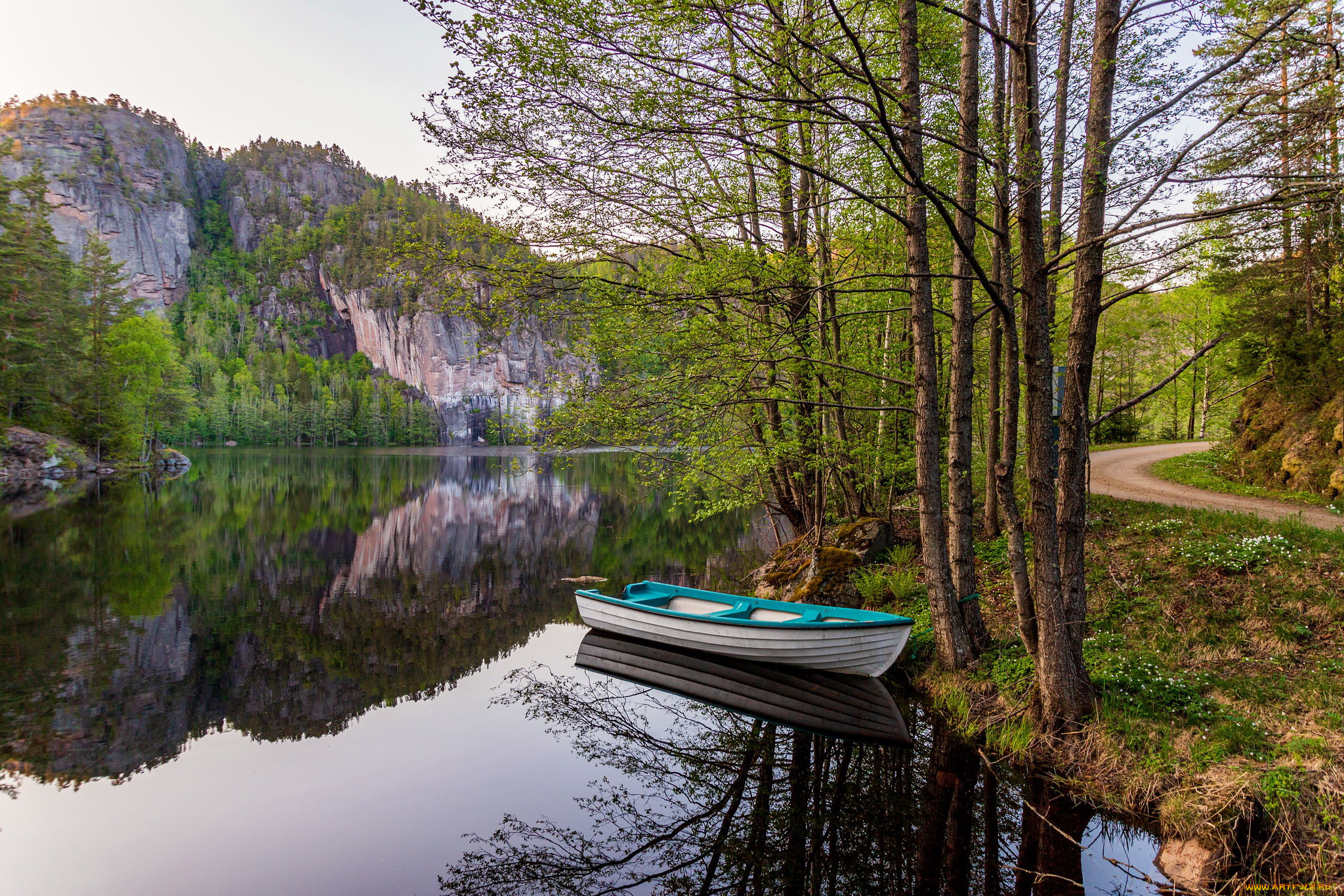 корабли, лодки, , шлюпки, горы, река, лодка, дорога