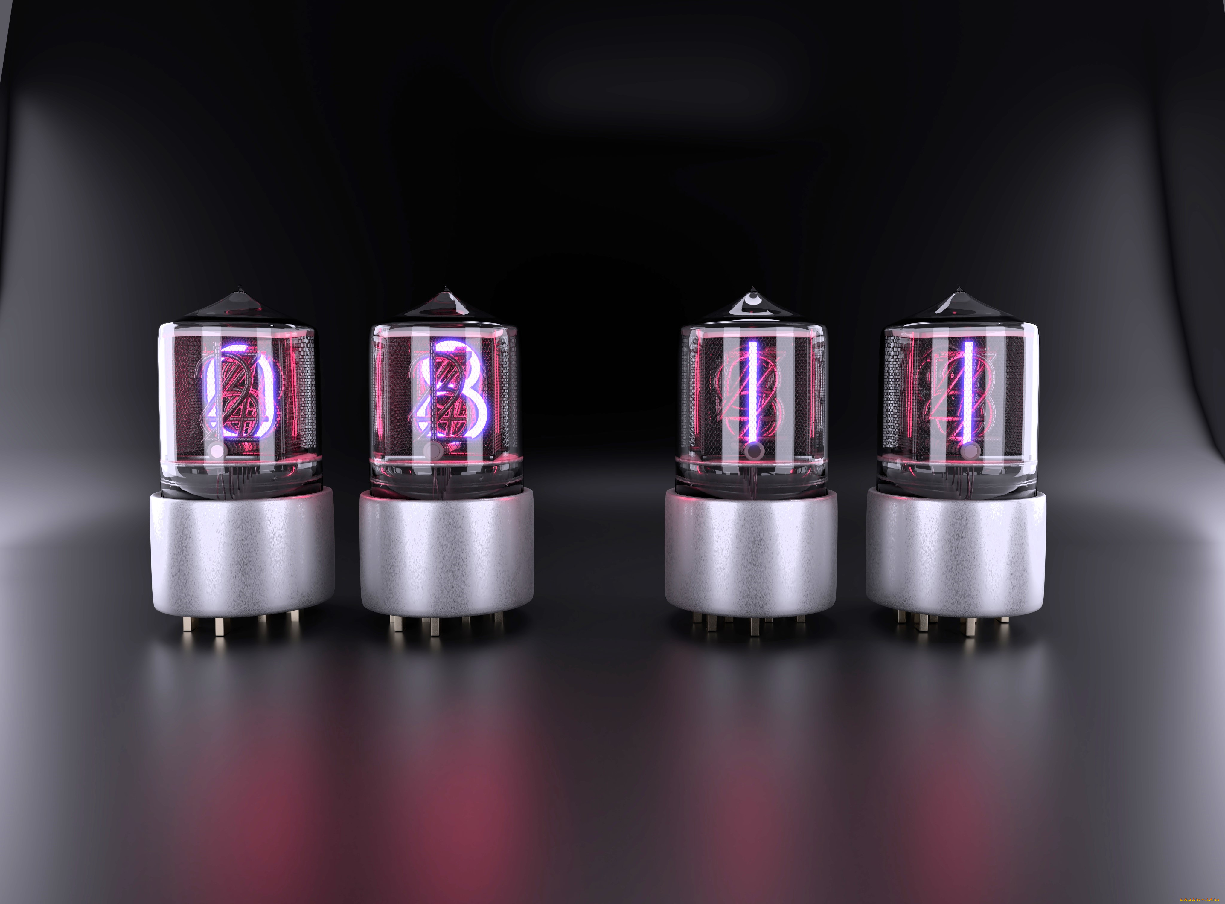 3д, графика, моделирование, , modeling, колбы, цифры