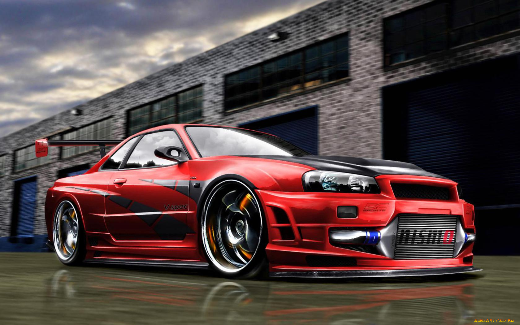 nissan, skyline, автомобили, виртуальный, тюнинг