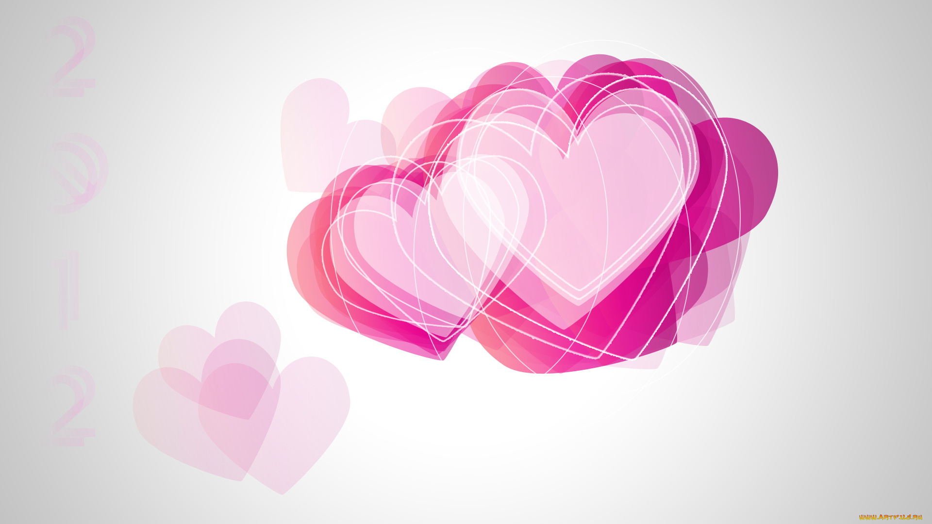 праздничные, день, св, валентина, сердечки, любовь, графика