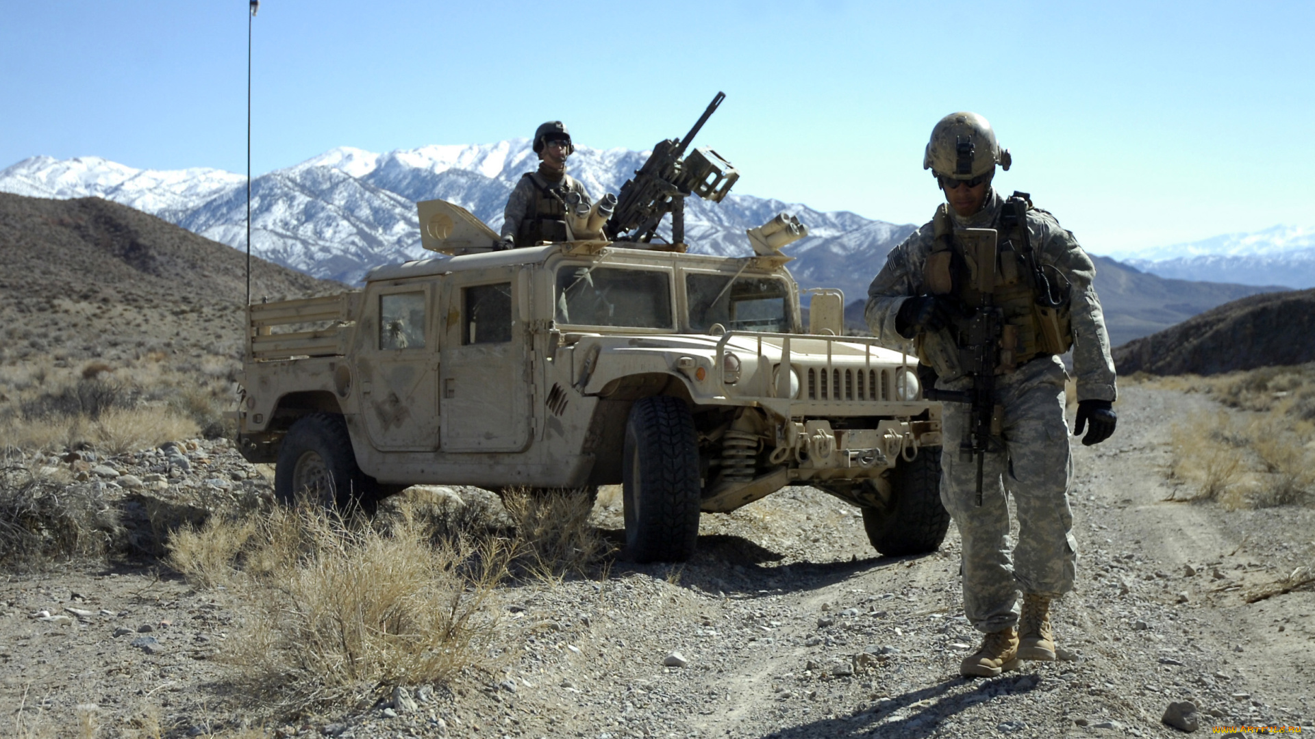 техника, военная, морпехи, пустыня, хаммер