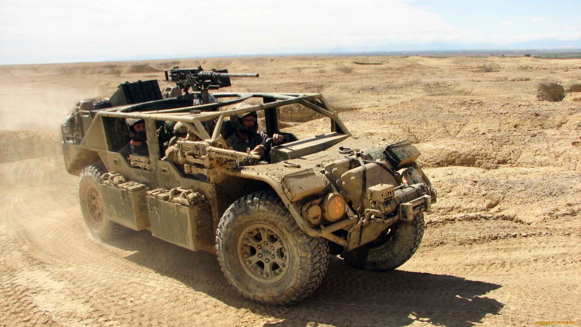 техника, военная, пулемёты, внедорожник, пустыня