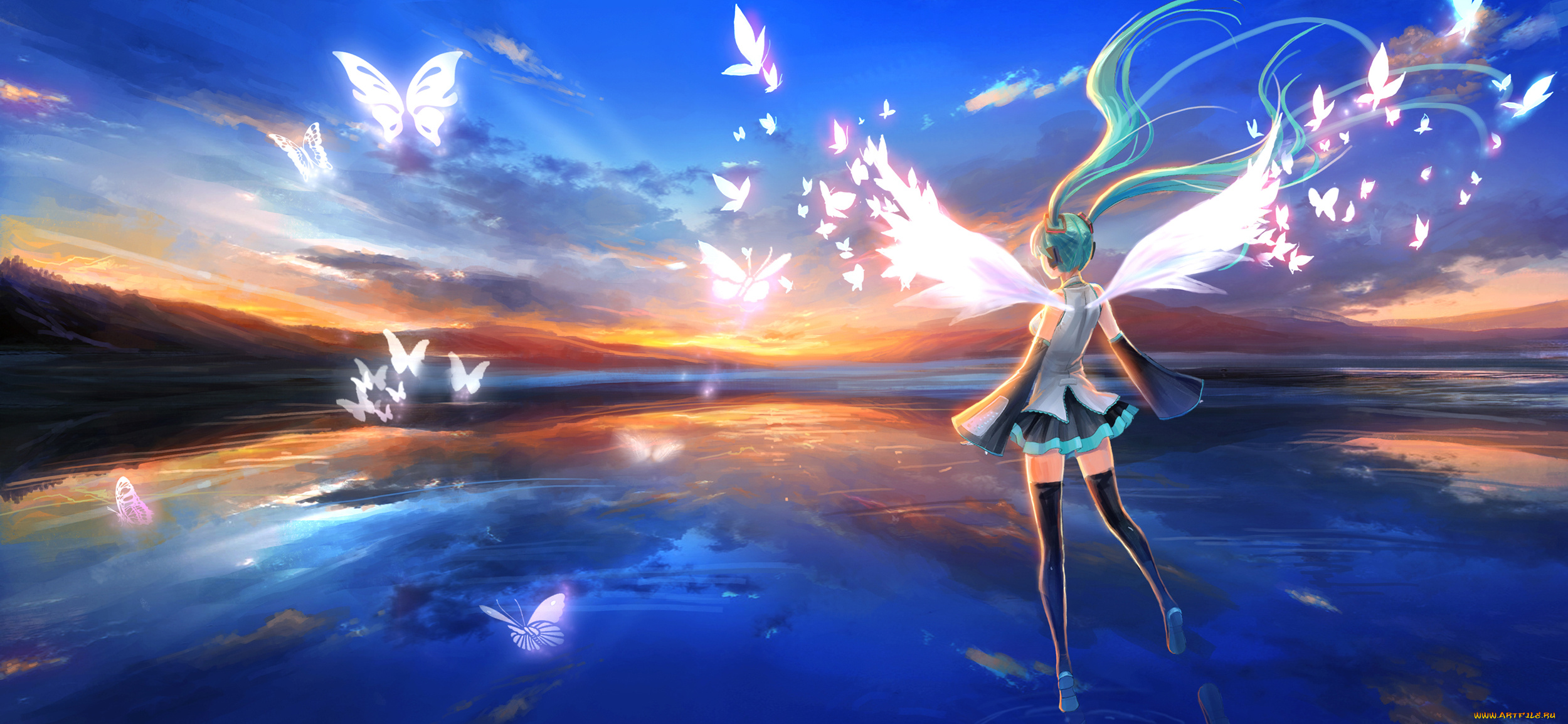 hatsune, miku, аниме, vocaloid
