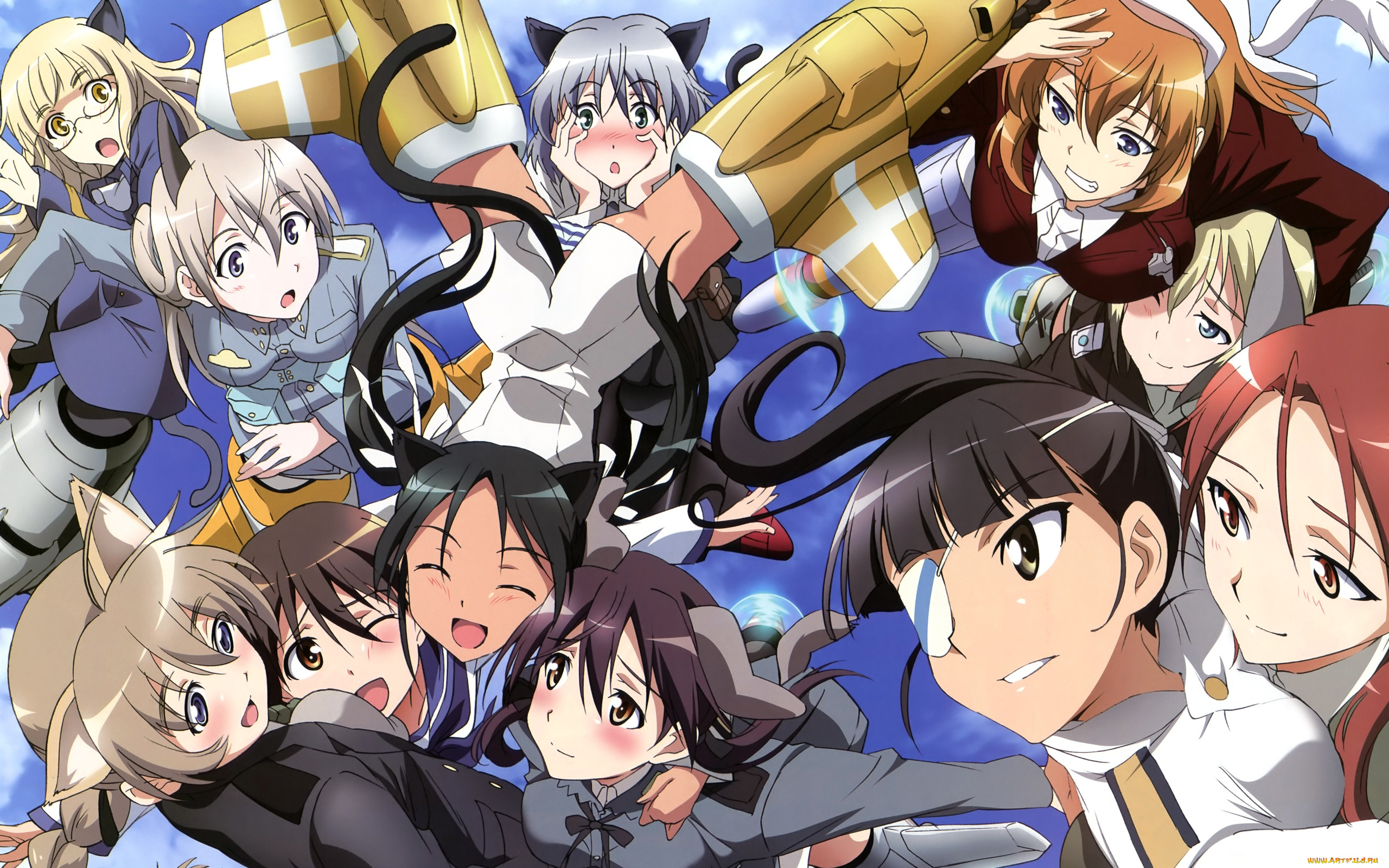 аниме, strike, witches