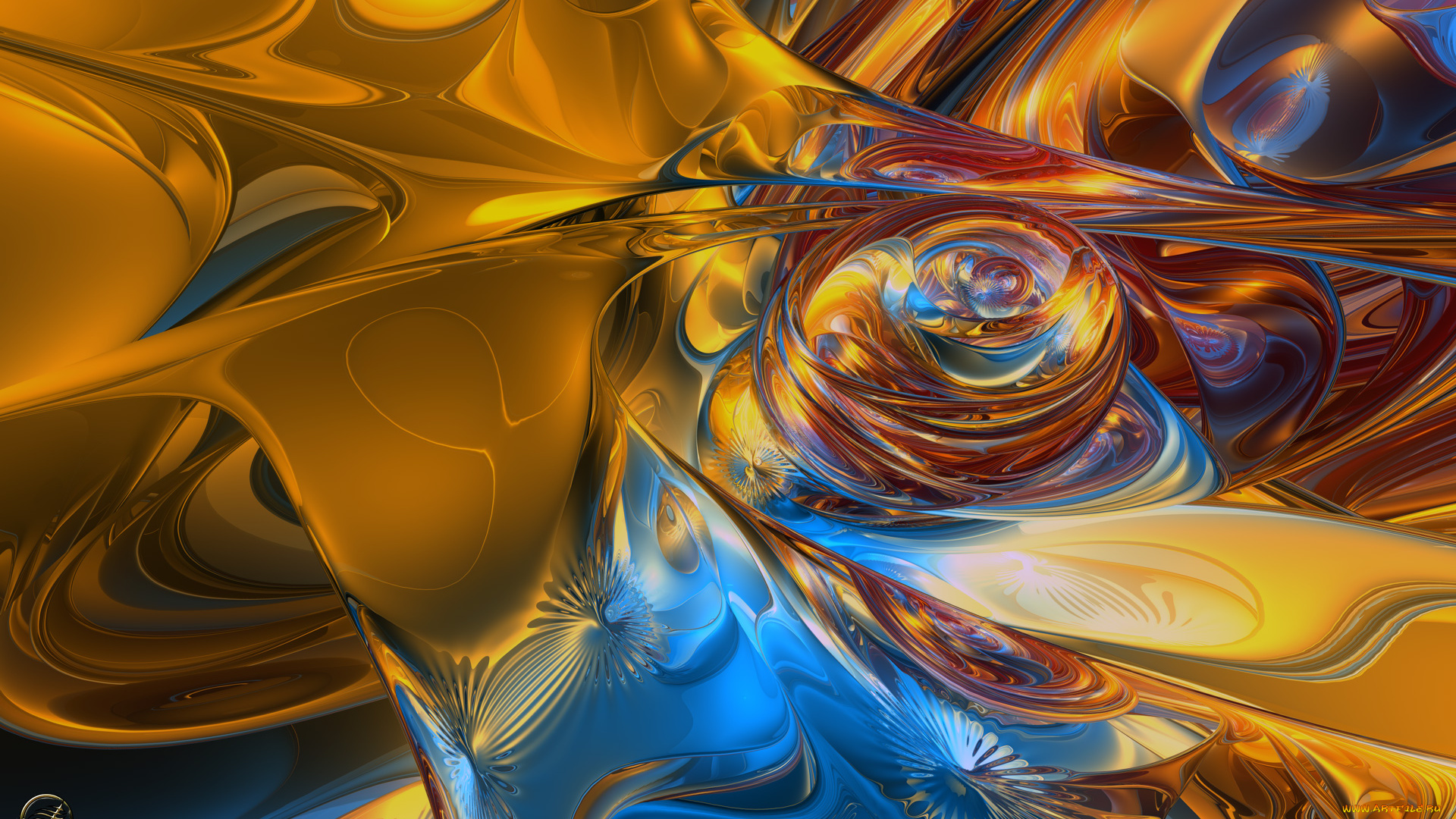 3д, графика, fractal, фракталы, узор, цвет, фон