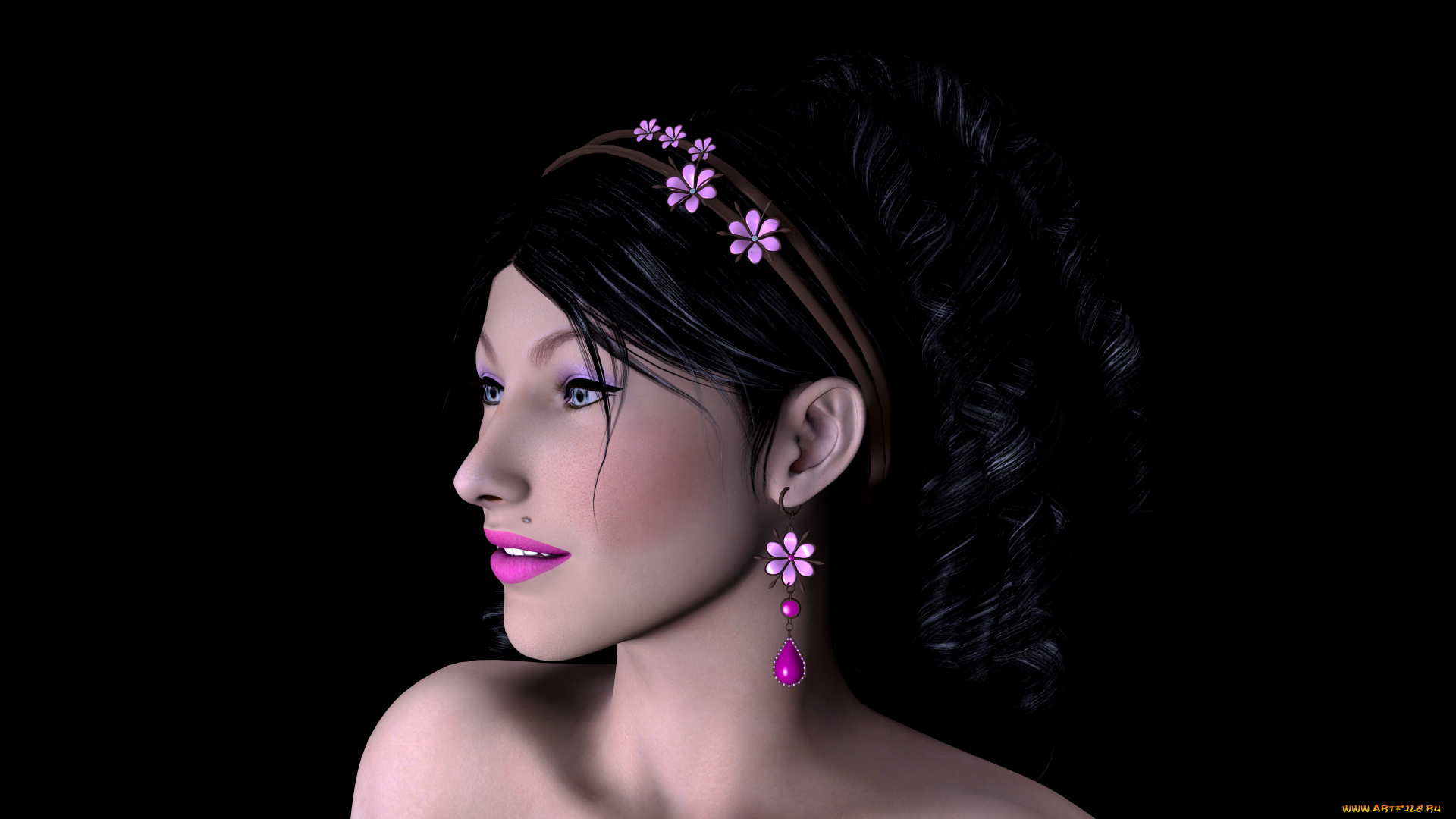 3д, графика, portraits, портрет, девушка