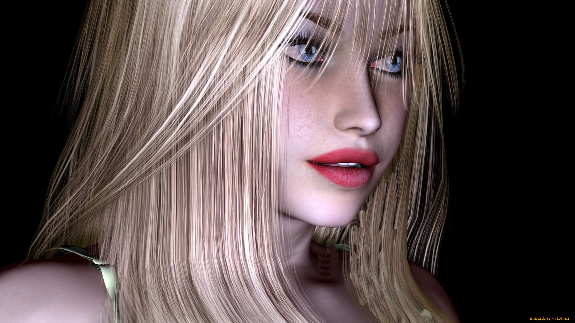 3д, графика, portraits, портрет, девушка