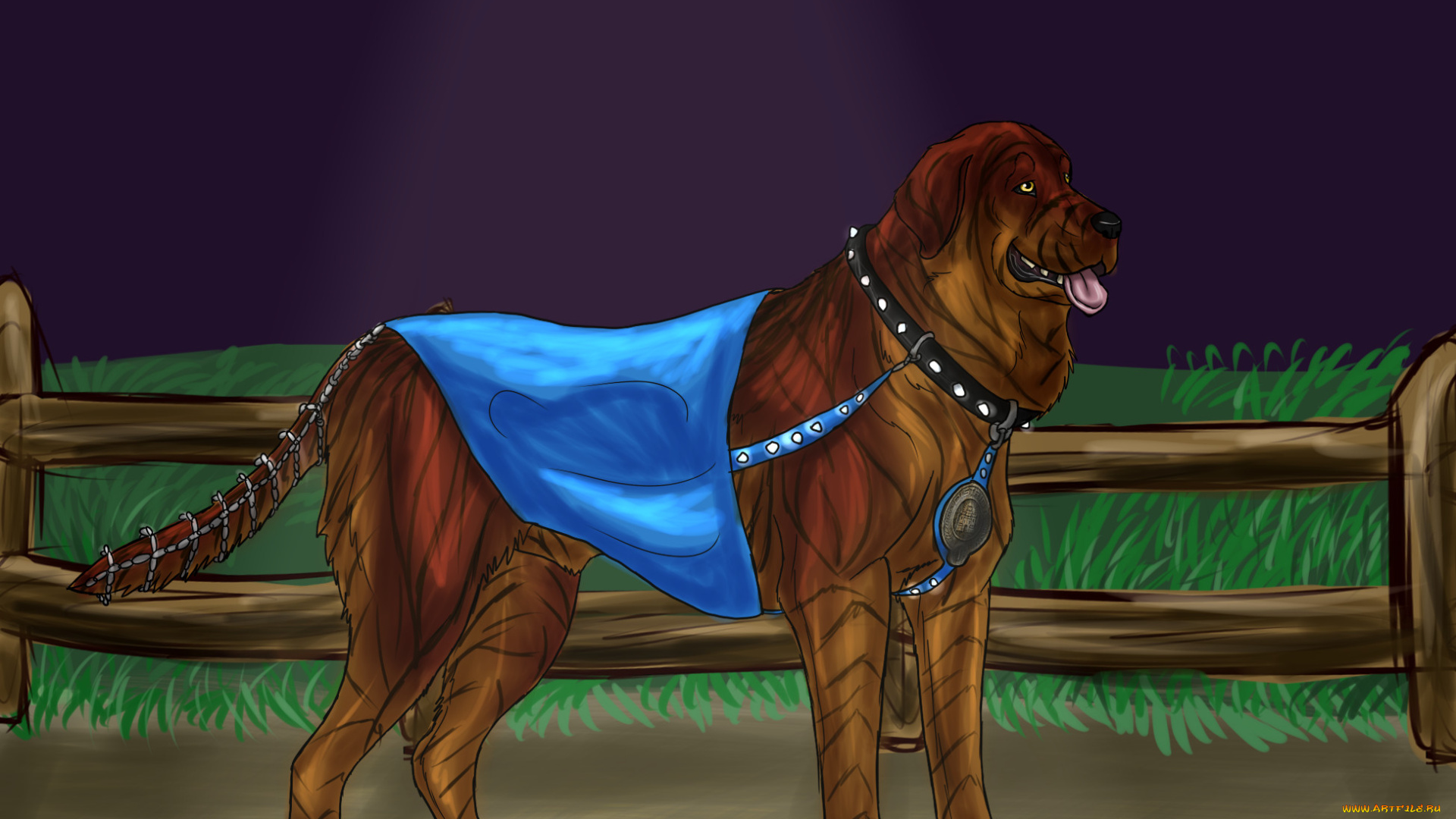 рисованные, животные, собаки, собака