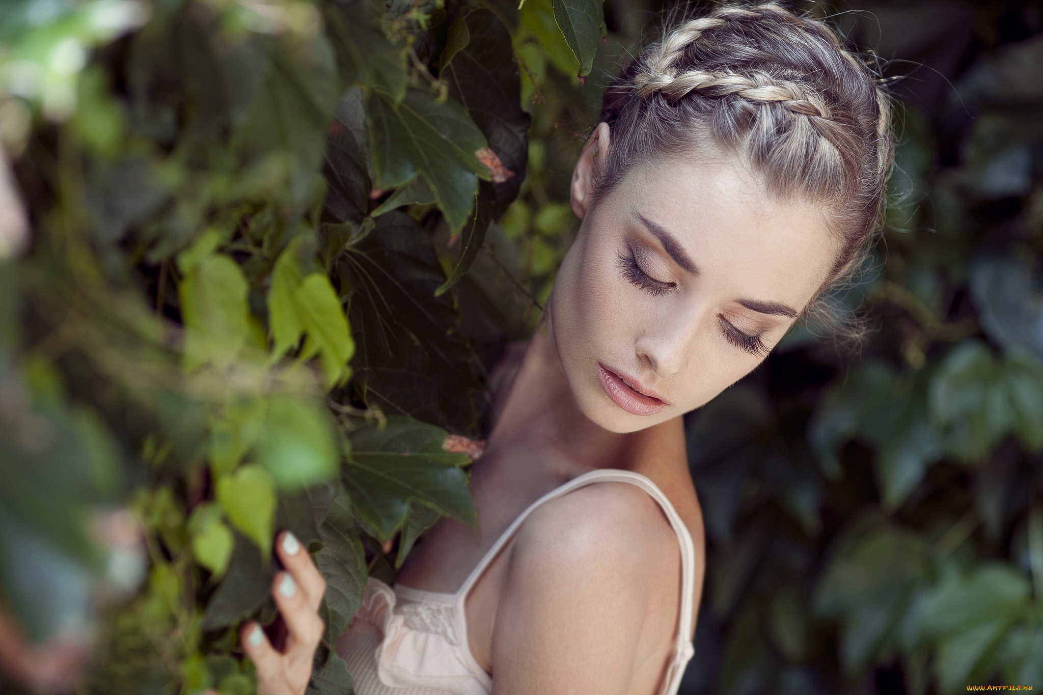 -Unsort, Лица, Портреты, девушки, unsort, лица, портреты, лицо, косички, красота, элегантность