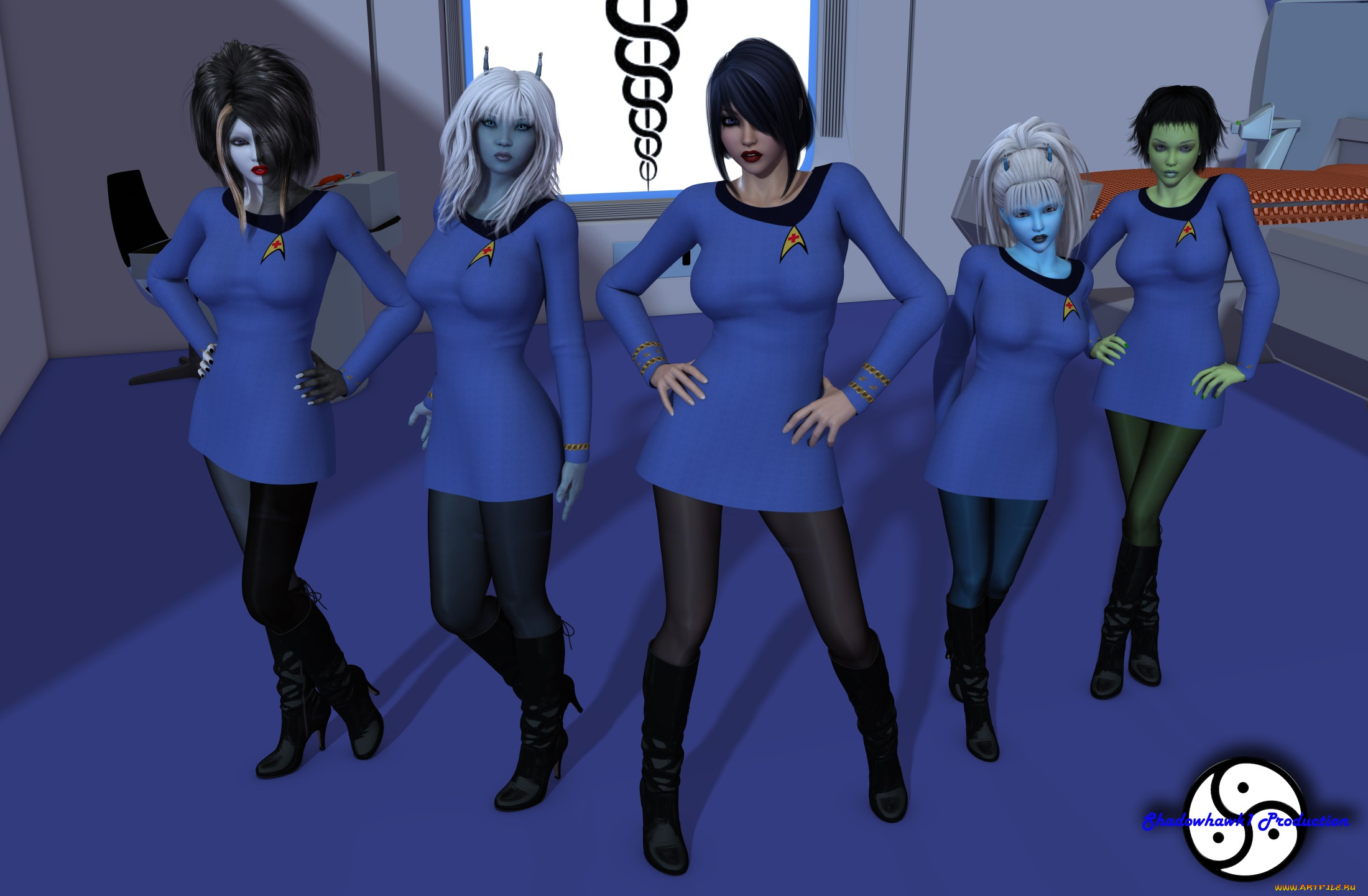 3д, графика, people, люди, девушки, комната, фон