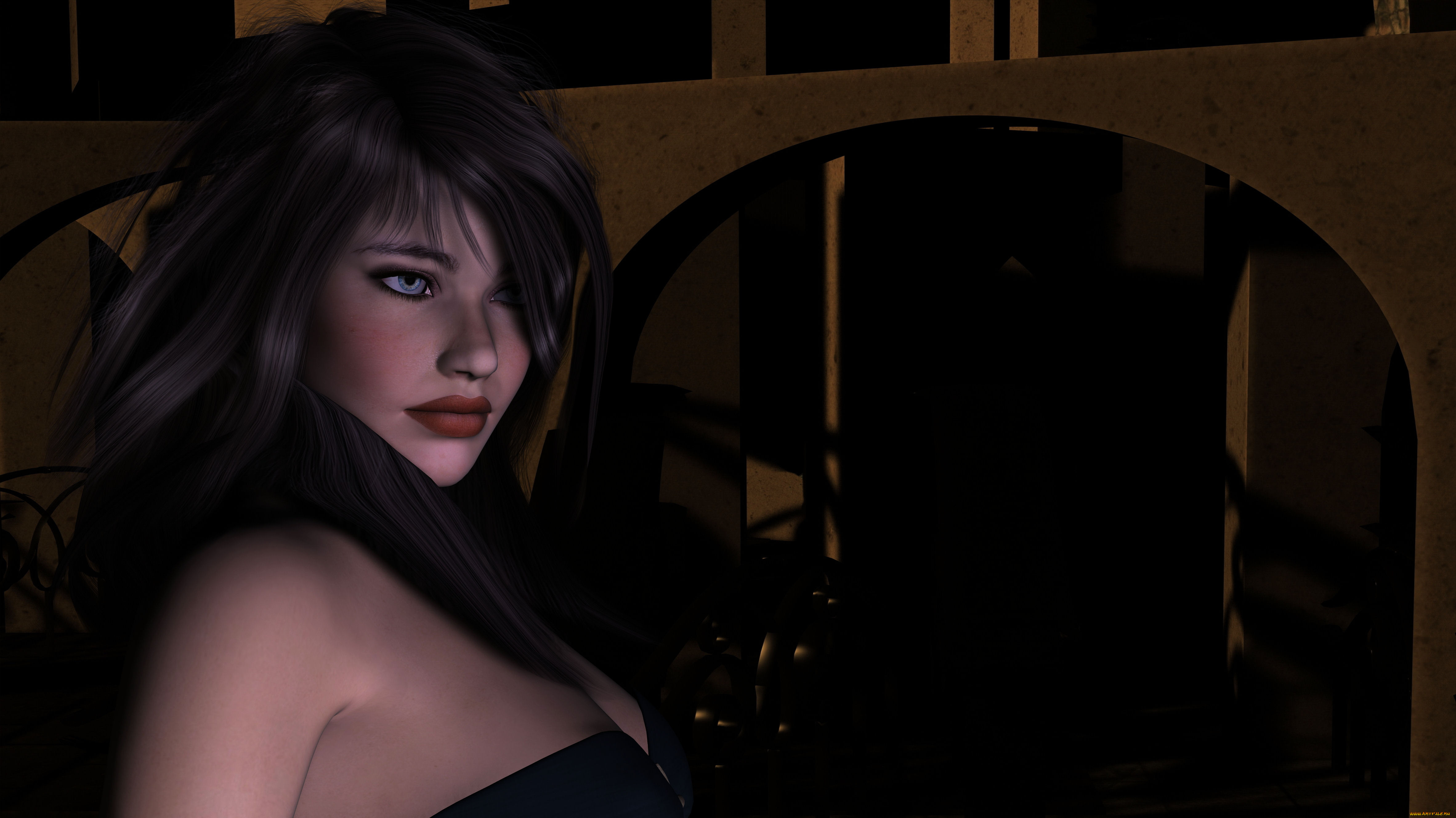 3д, графика, portraits, портрет, девушка