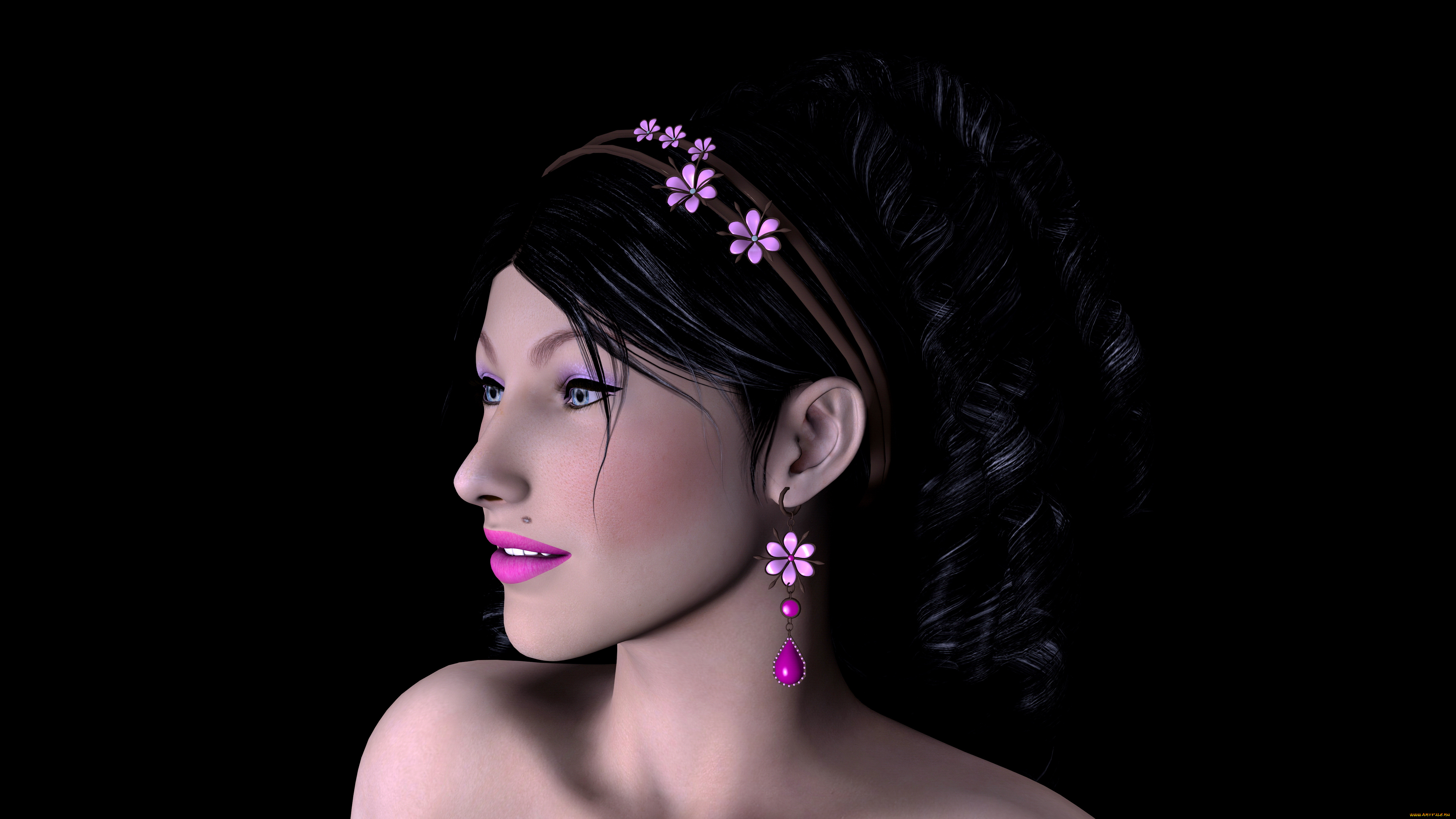 3д, графика, portraits, портрет, девушка