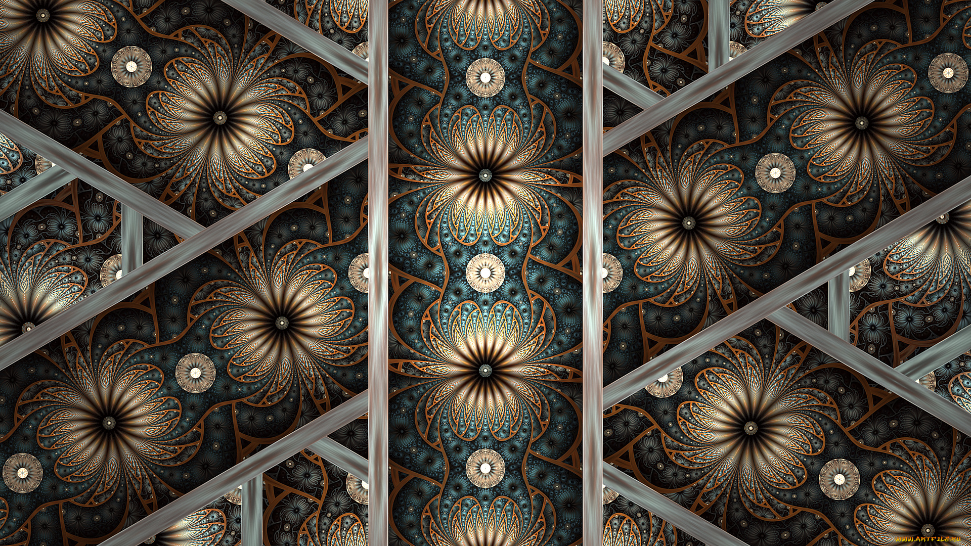 3д, графика, fractal, , фракталы, узор, цвета, фон