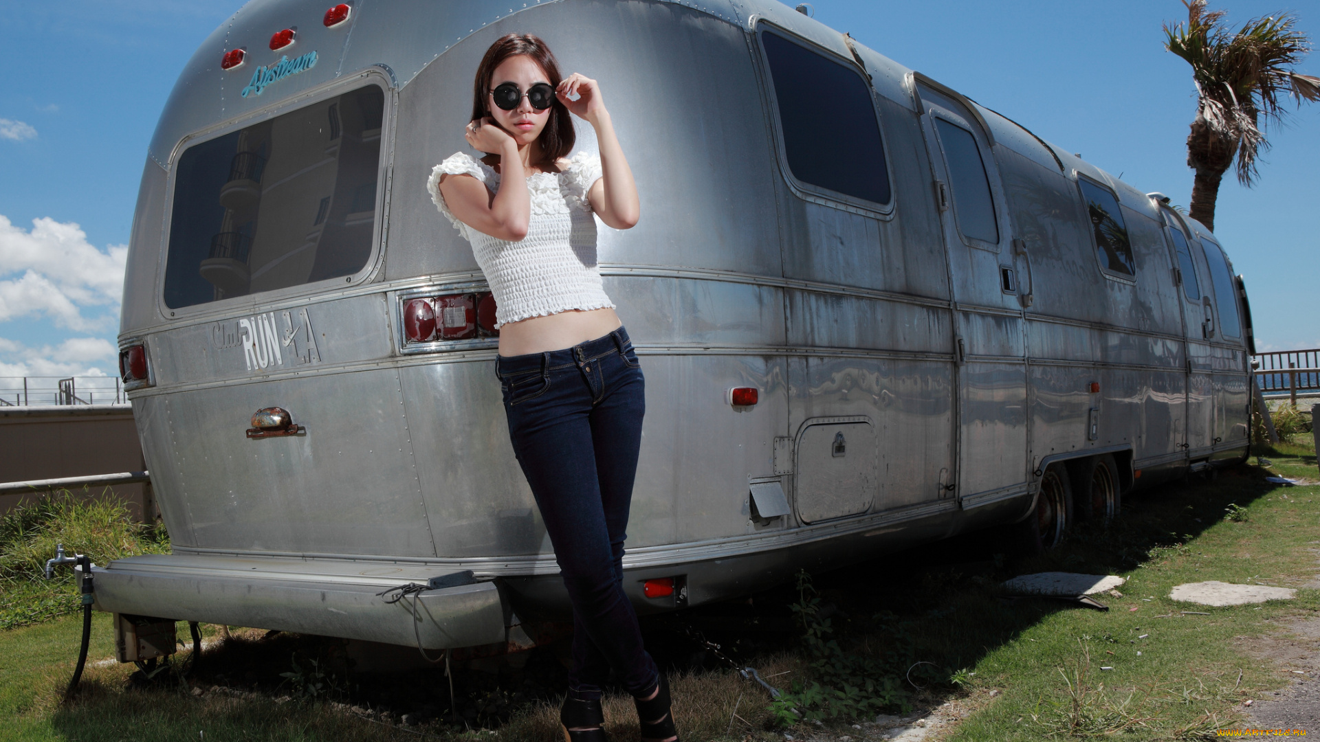 автомобили, авто, с, девушками, фургон, девица