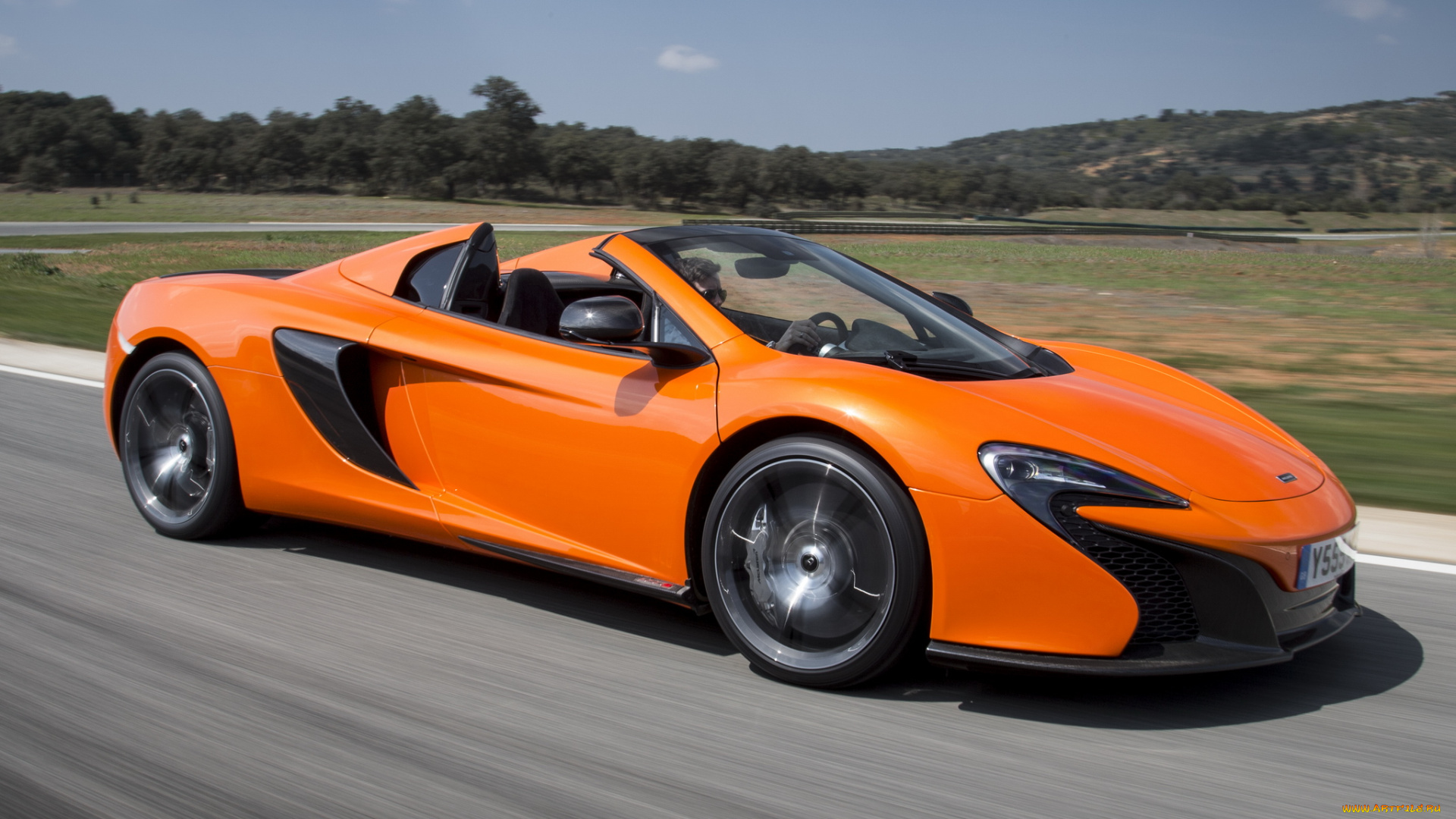 автомобили, mclaren, 650s, spyder, 2014, оранжевая