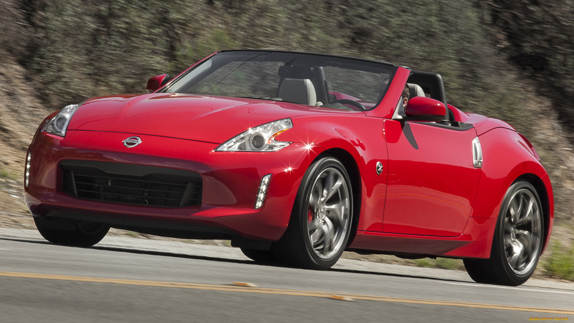 автомобили, nissan, datsun, 2013, 370z, roadster, us-spec, красный