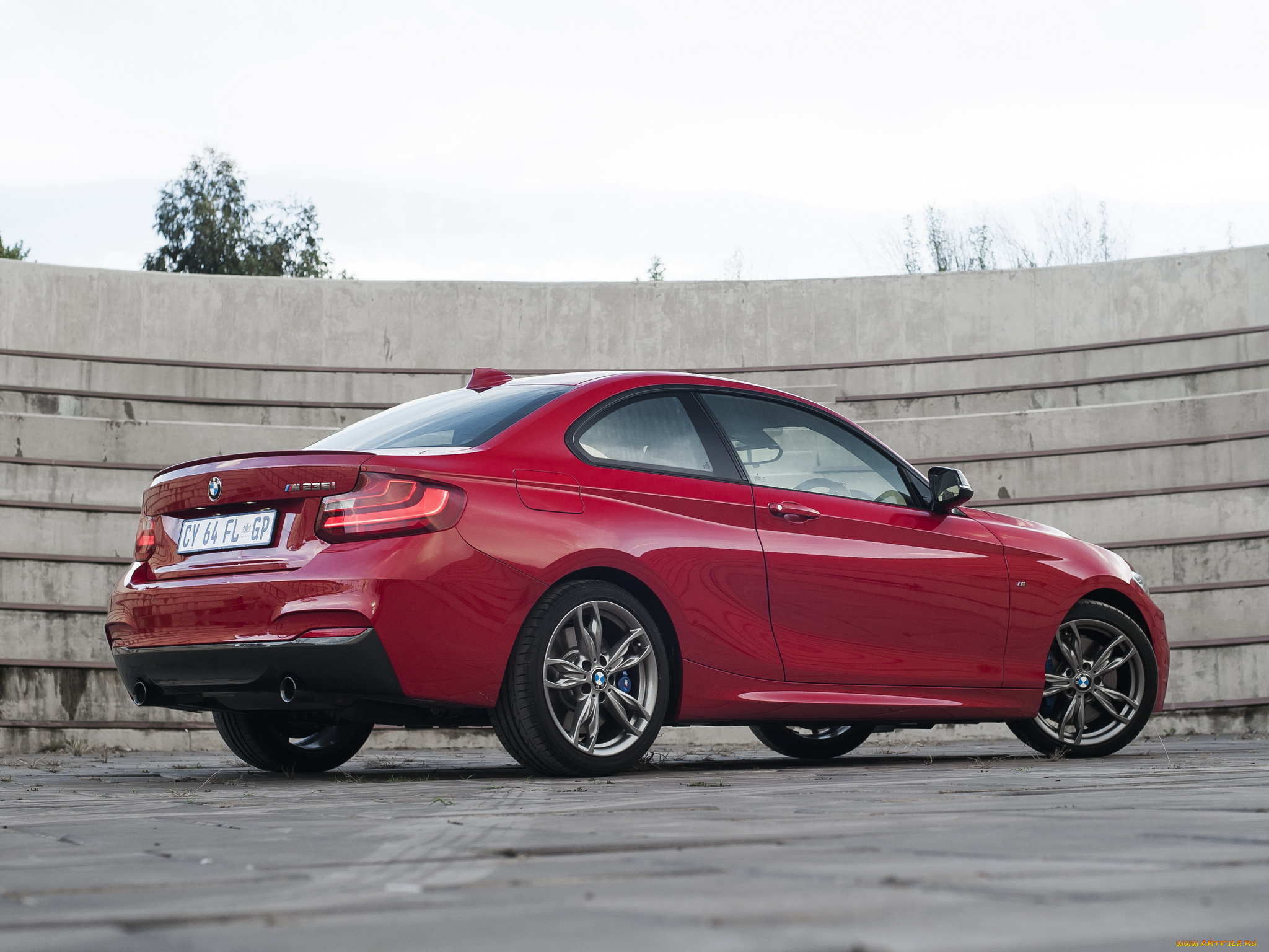 автомобили, bmw, coupе, f22, za-spec, 2014, красный, m235i