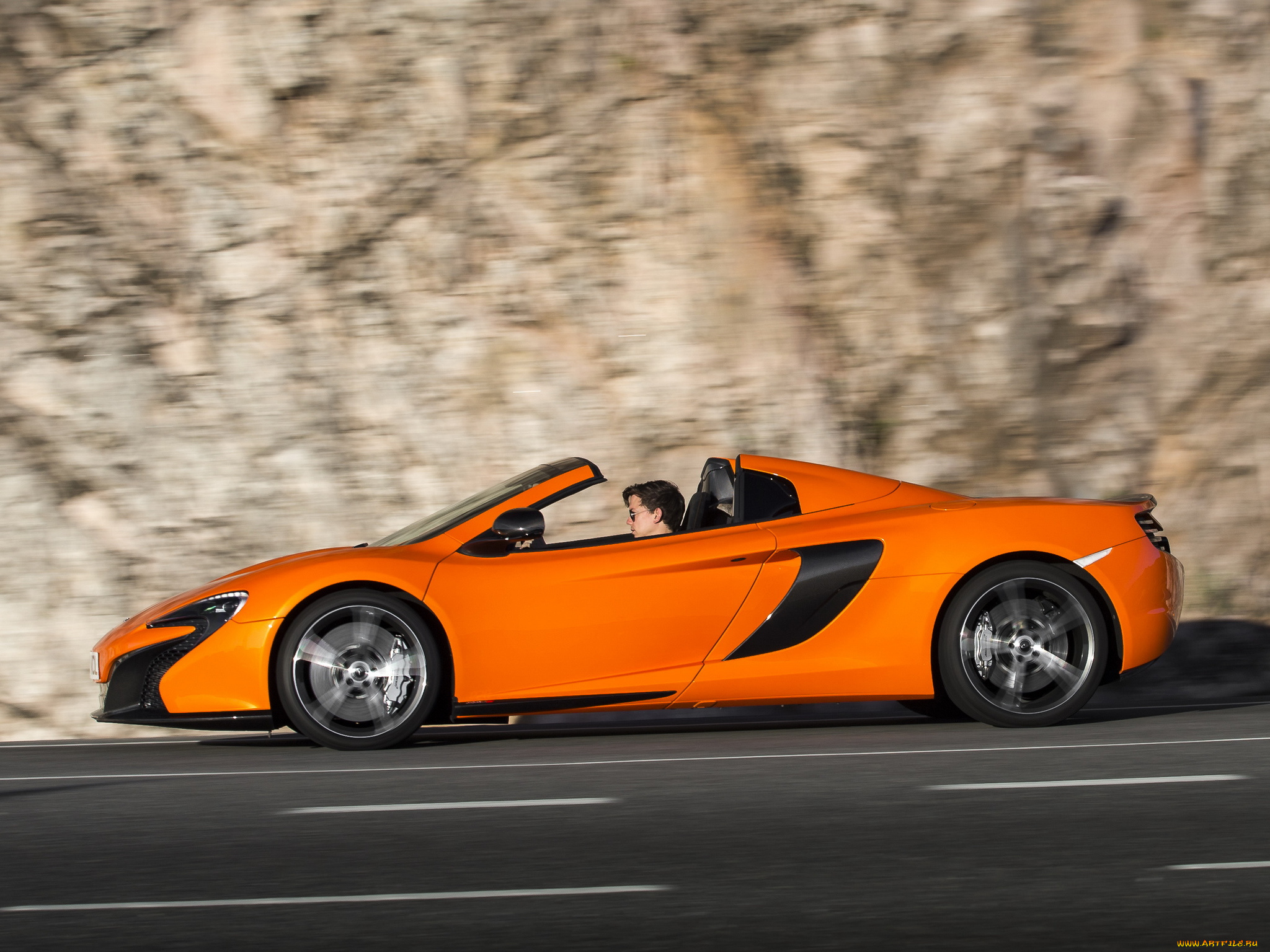 автомобили, mclaren, 650s, spyder, 2014, оранжевая