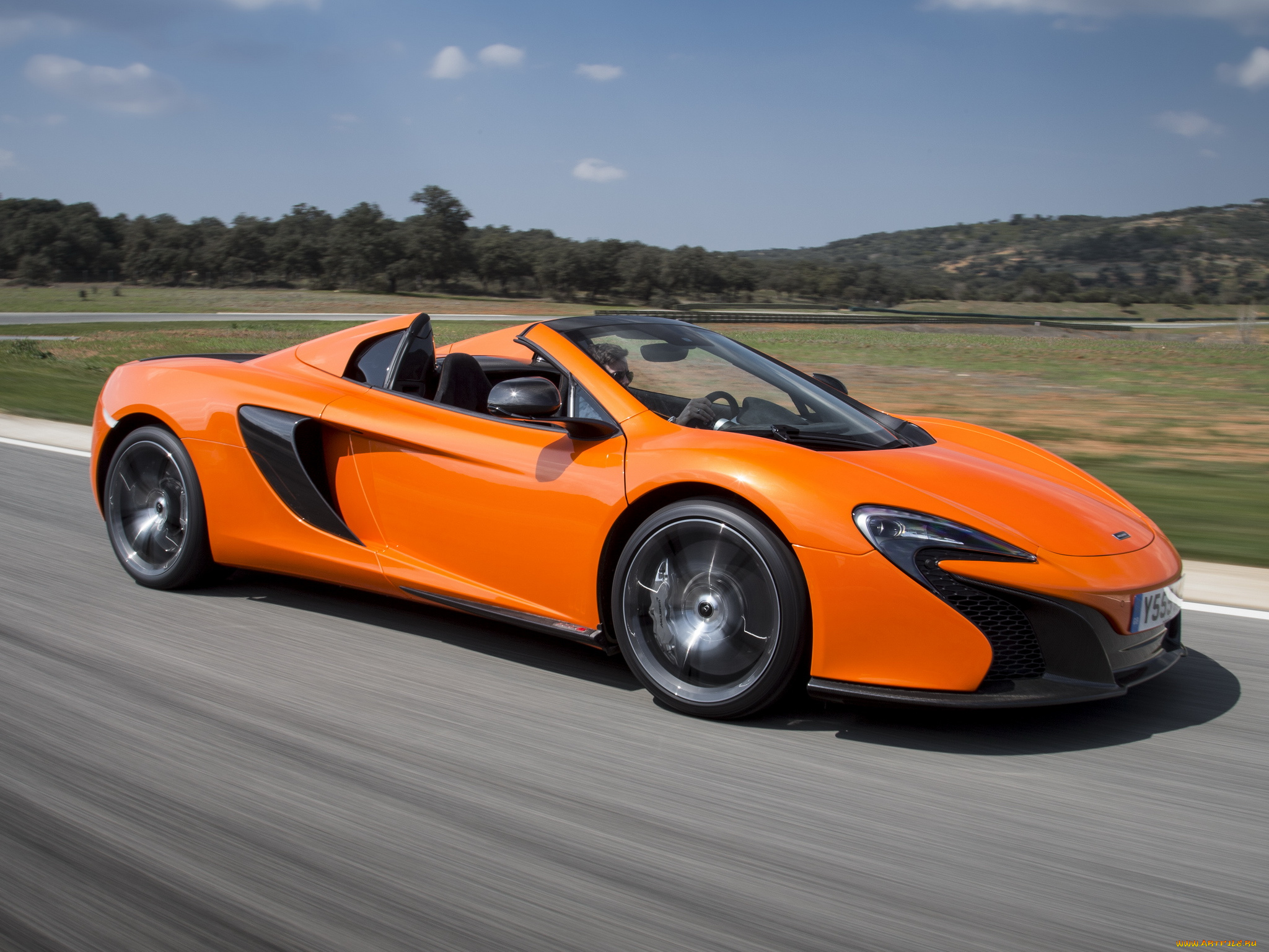 автомобили, mclaren, 650s, spyder, 2014, оранжевая
