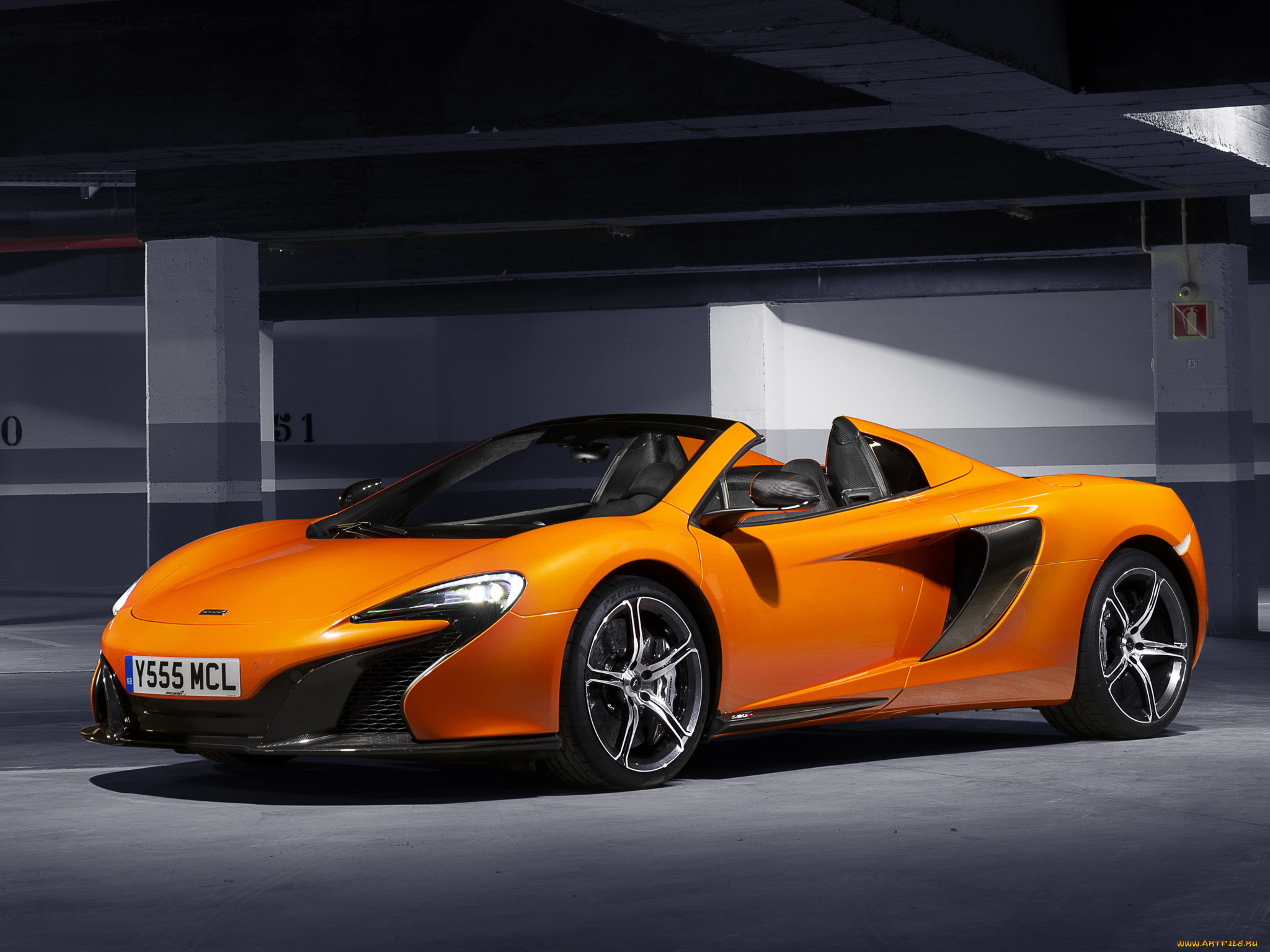 автомобили, mclaren, 650s, spyder, 2014, оранжевая