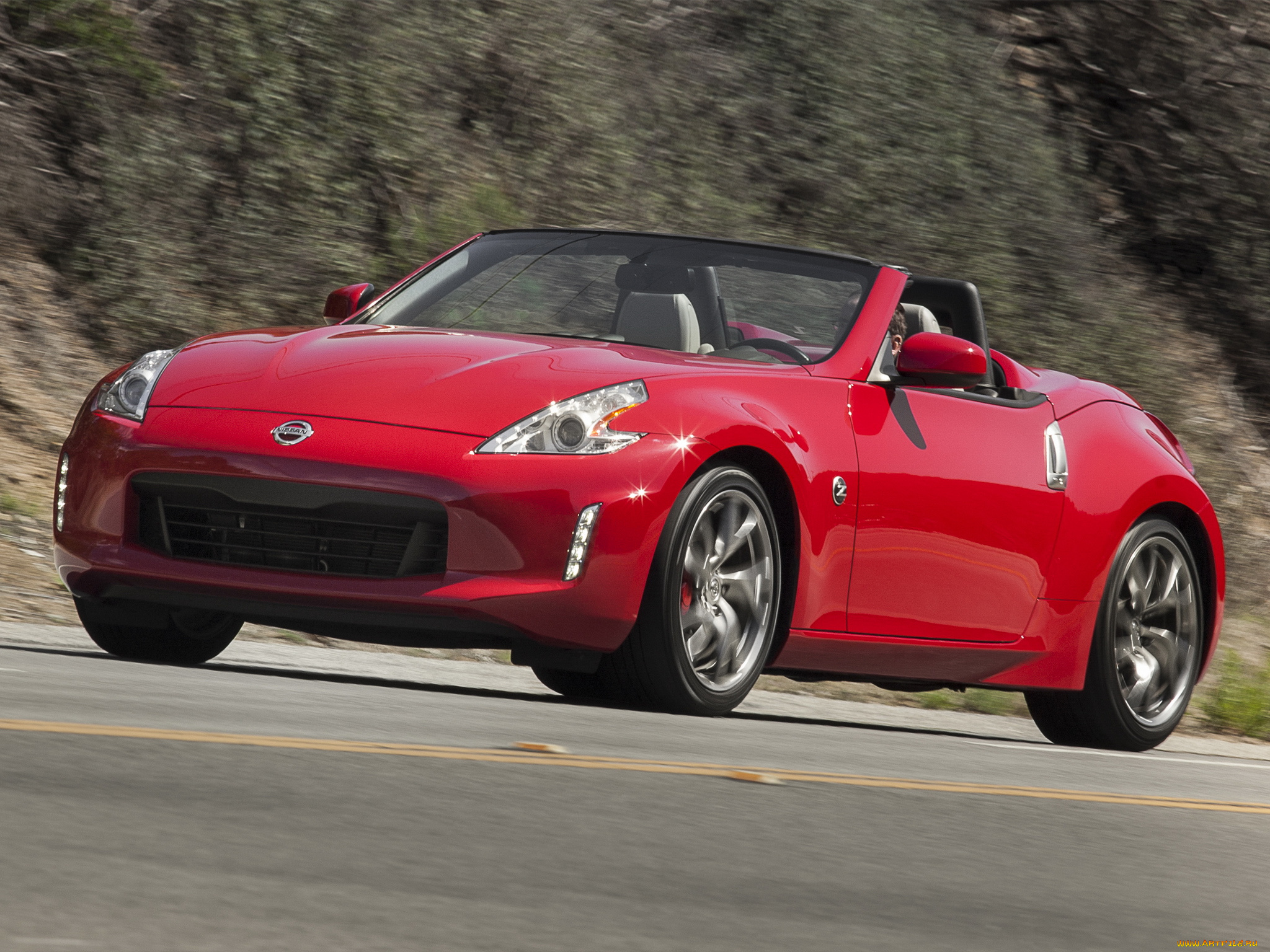 автомобили, nissan, datsun, 2013, 370z, roadster, us-spec, красный