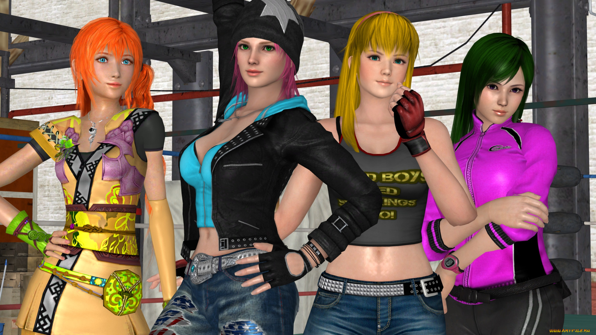 dead, or, alive, 5, видео, игры, фон, взгляд, девушки