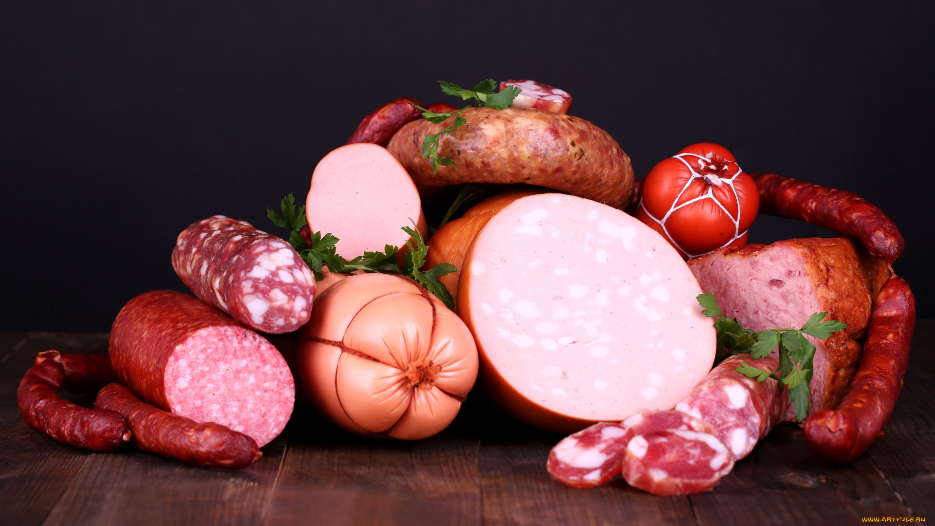 еда, колбасные, изделия, колбаса, ветчина