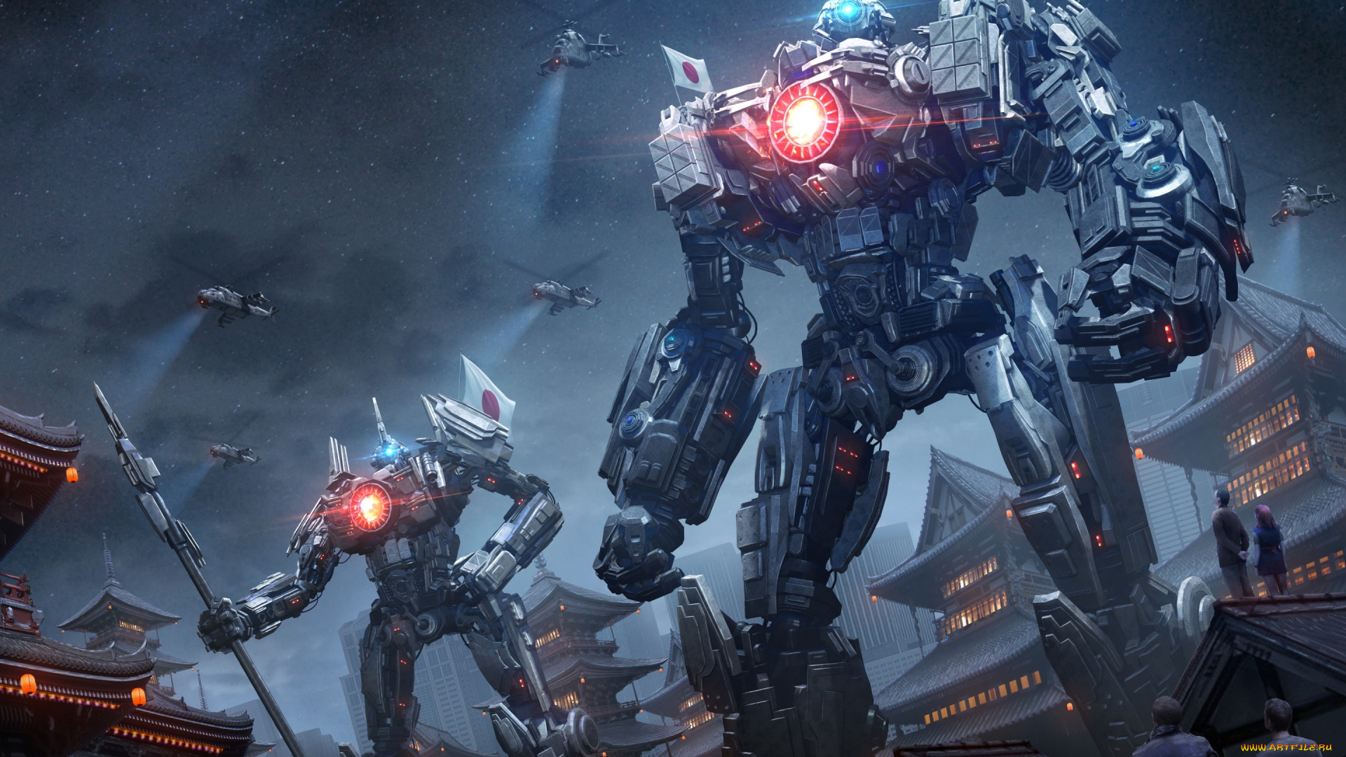 фэнтези, роботы, , киборги, , механизмы, гиганты, гогод, ночь, фантастика, jaeger, cyberpunk, арт, cyborg, robot, fan, art, pacific, rim