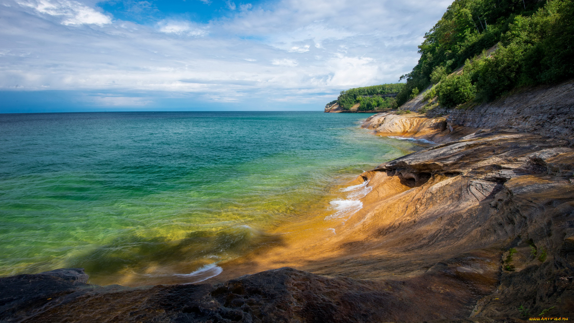 miners, beach, michigan, сша, природа, побережье, море, сша, michigan