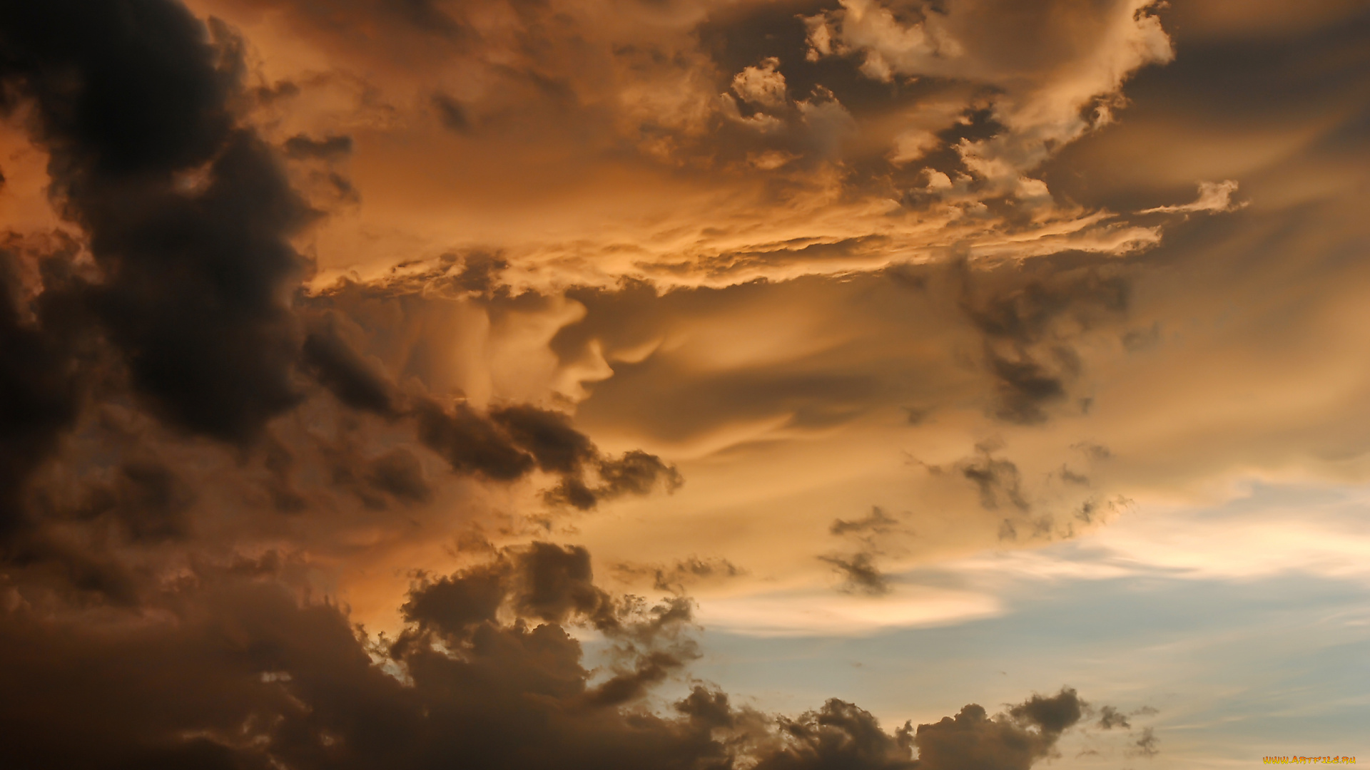 природа, облака, небо, закат