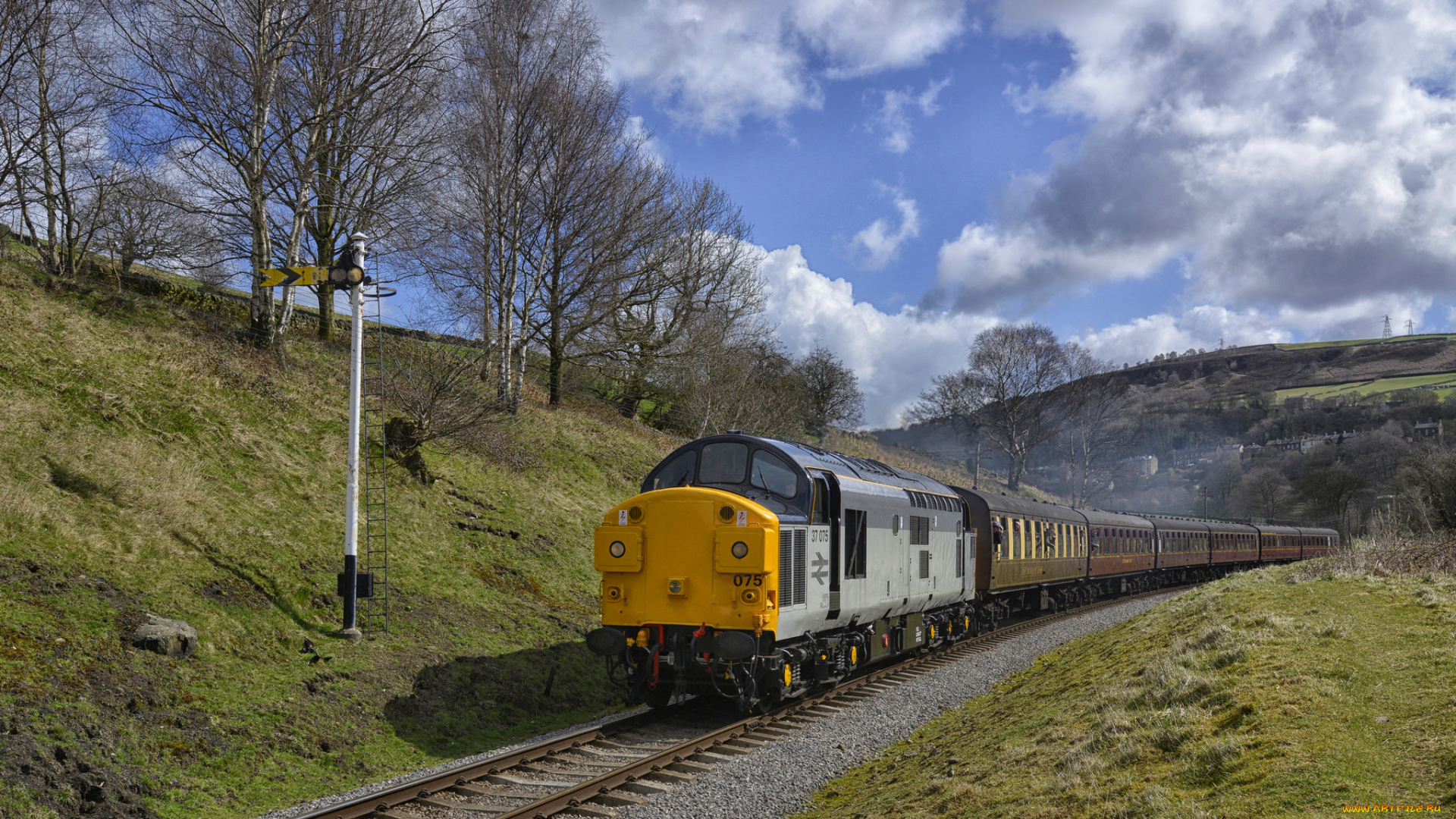 техника, поезда, железная, дорога, рельсы, локомотив, состав