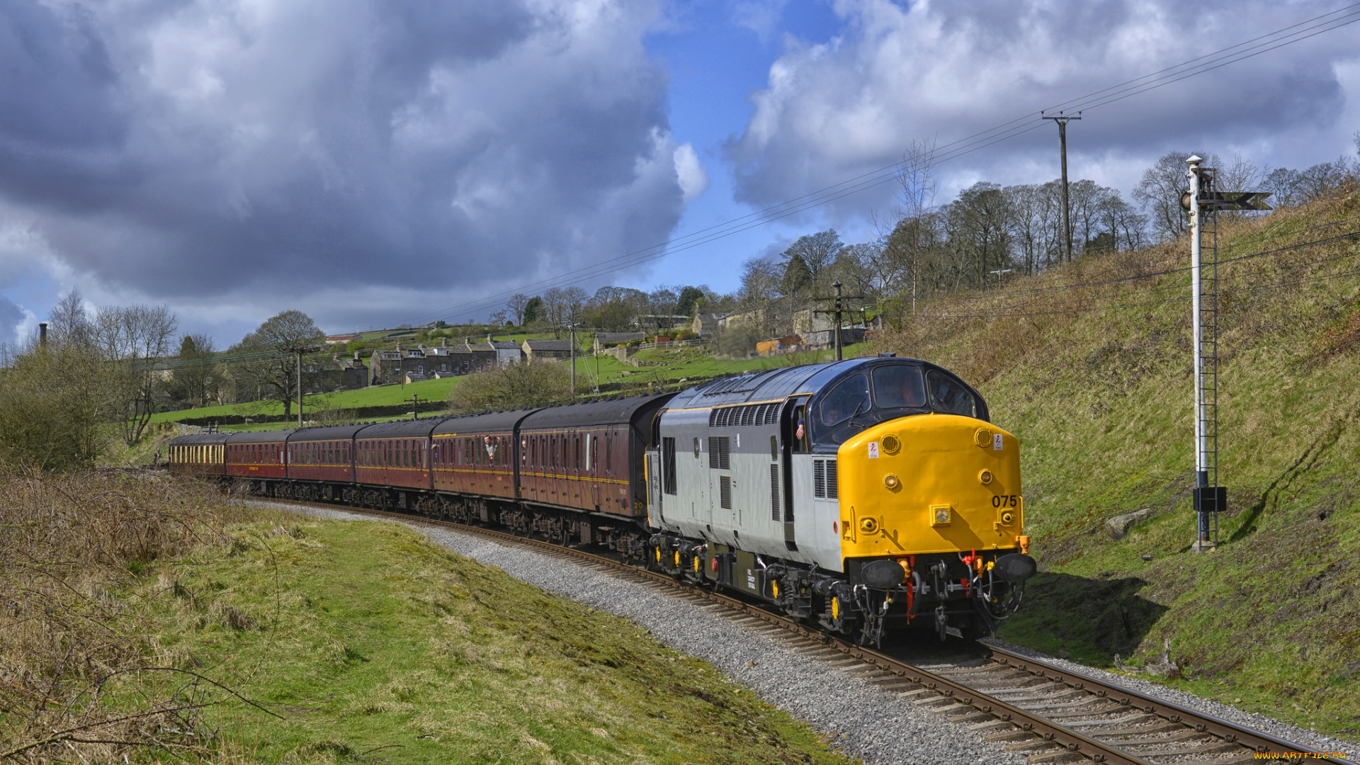 техника, поезда, железная, дорога, рельсы, локомотив, состав