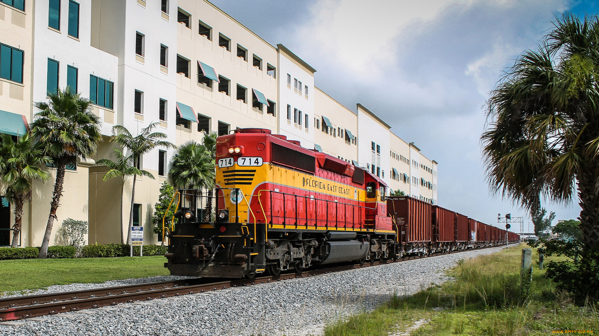 техника, поезда, железная, дорога, рельсы, локомотив, состав