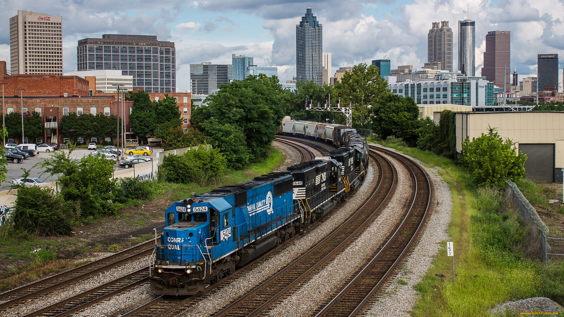 техника, поезда, железная, дорога, рельсы, локомотив, состав