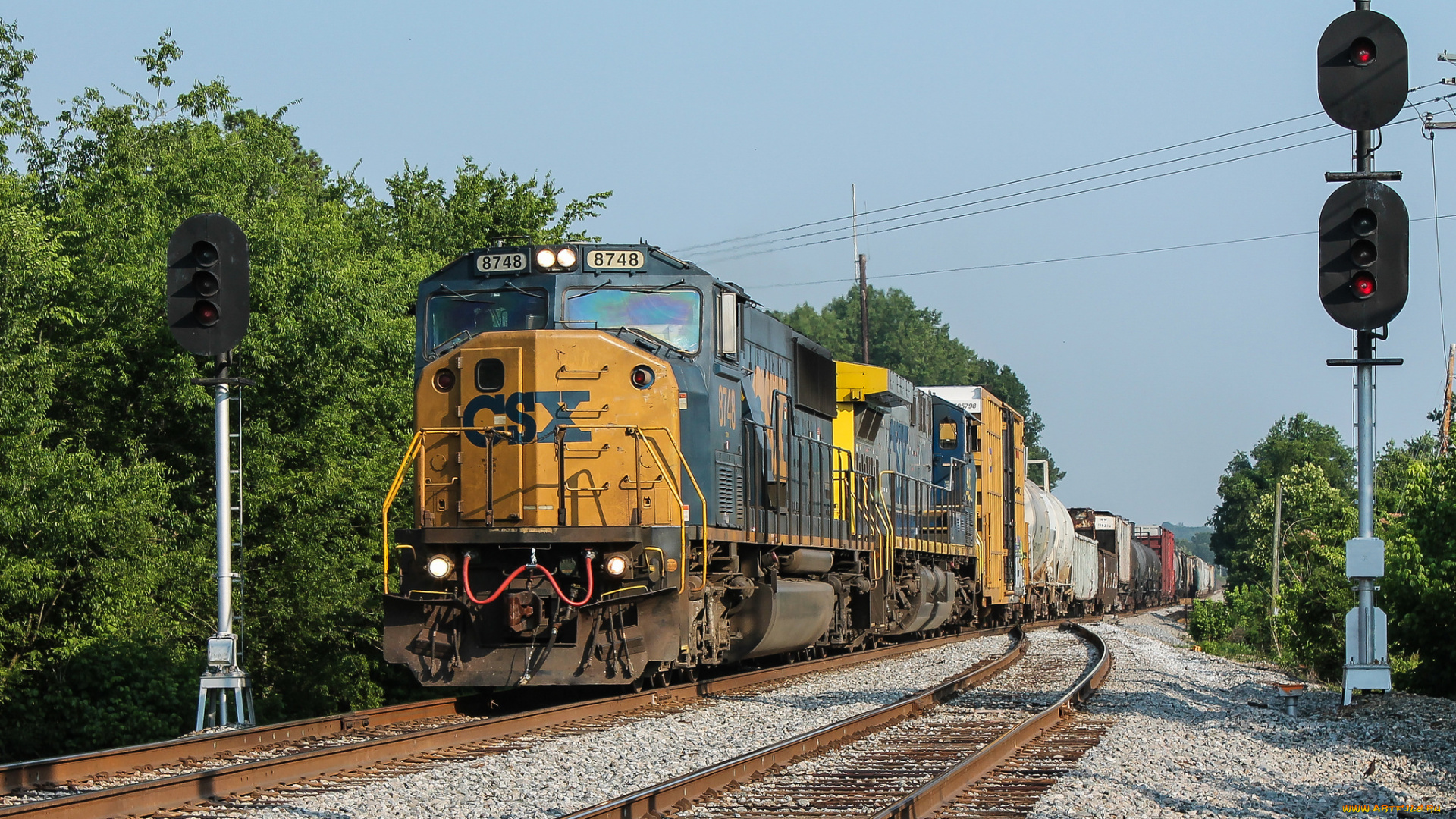 техника, поезда, железная, дорога, рельсы, локомотив, состав