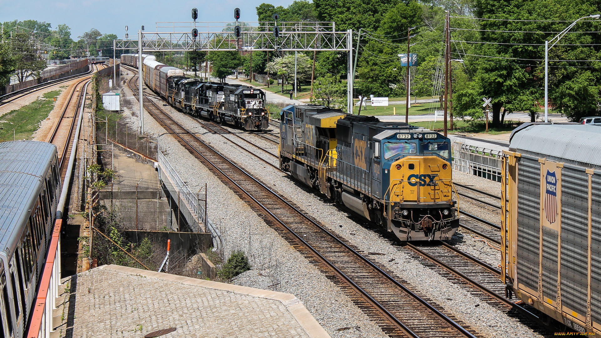 техника, поезда, железная, дорога, рельсы, локомотив, состав