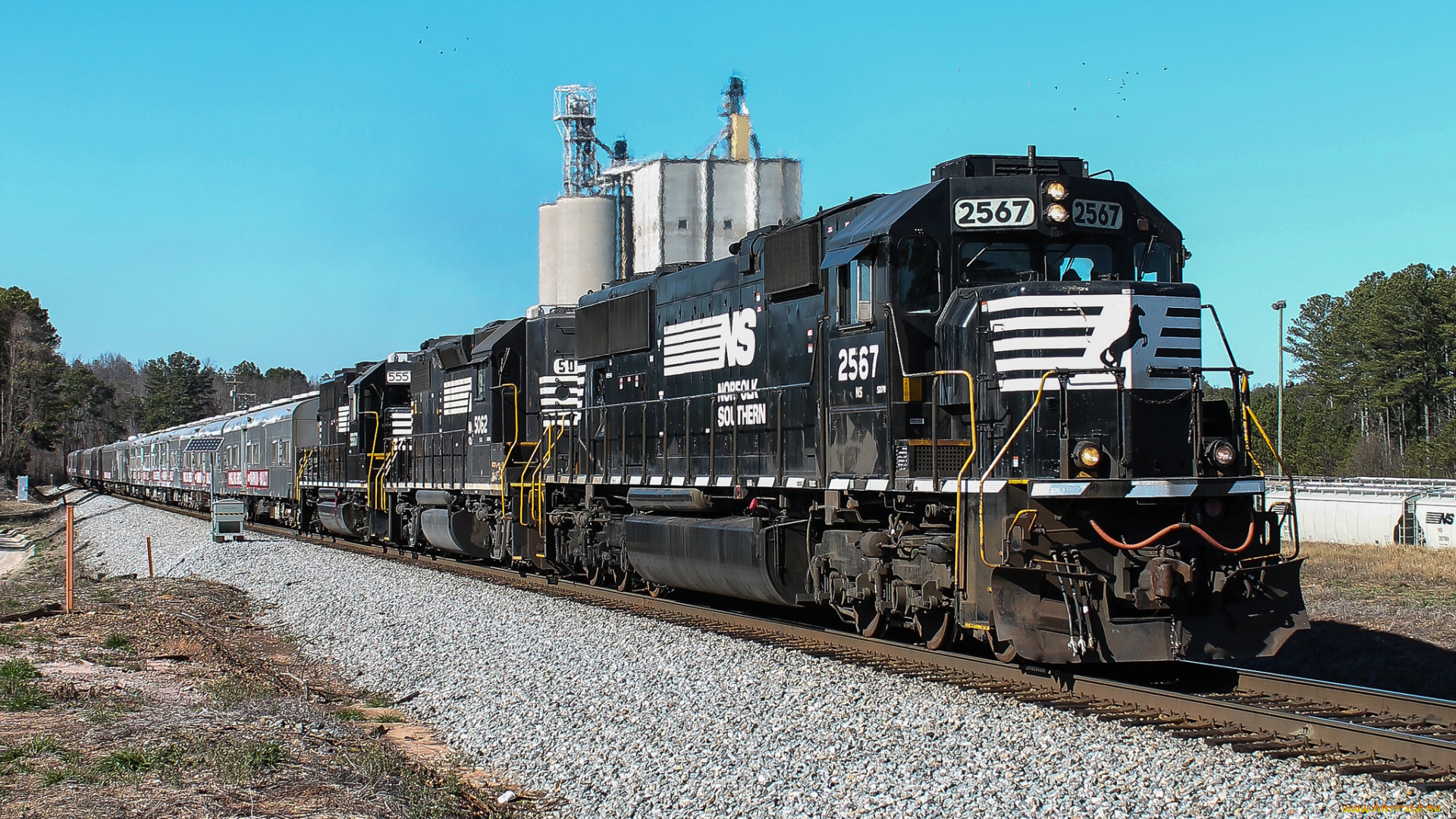 техника, поезда, железная, дорога, рельсы, локомотив, состав