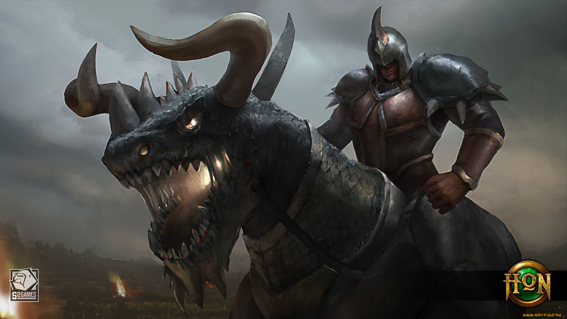 видео, игры, heroes, of, newerth, доспех, воин, heroes, of, newerth, монстр, wyvern, ultimate, rampage, шлем